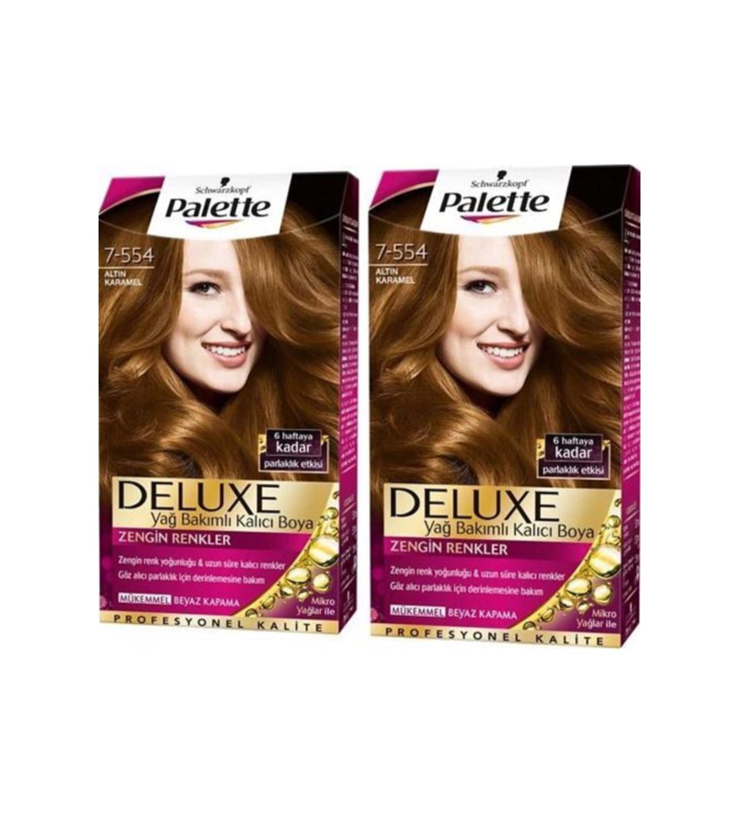Palette Hair Dye 7.554 Golden Caramel 2 Pieces