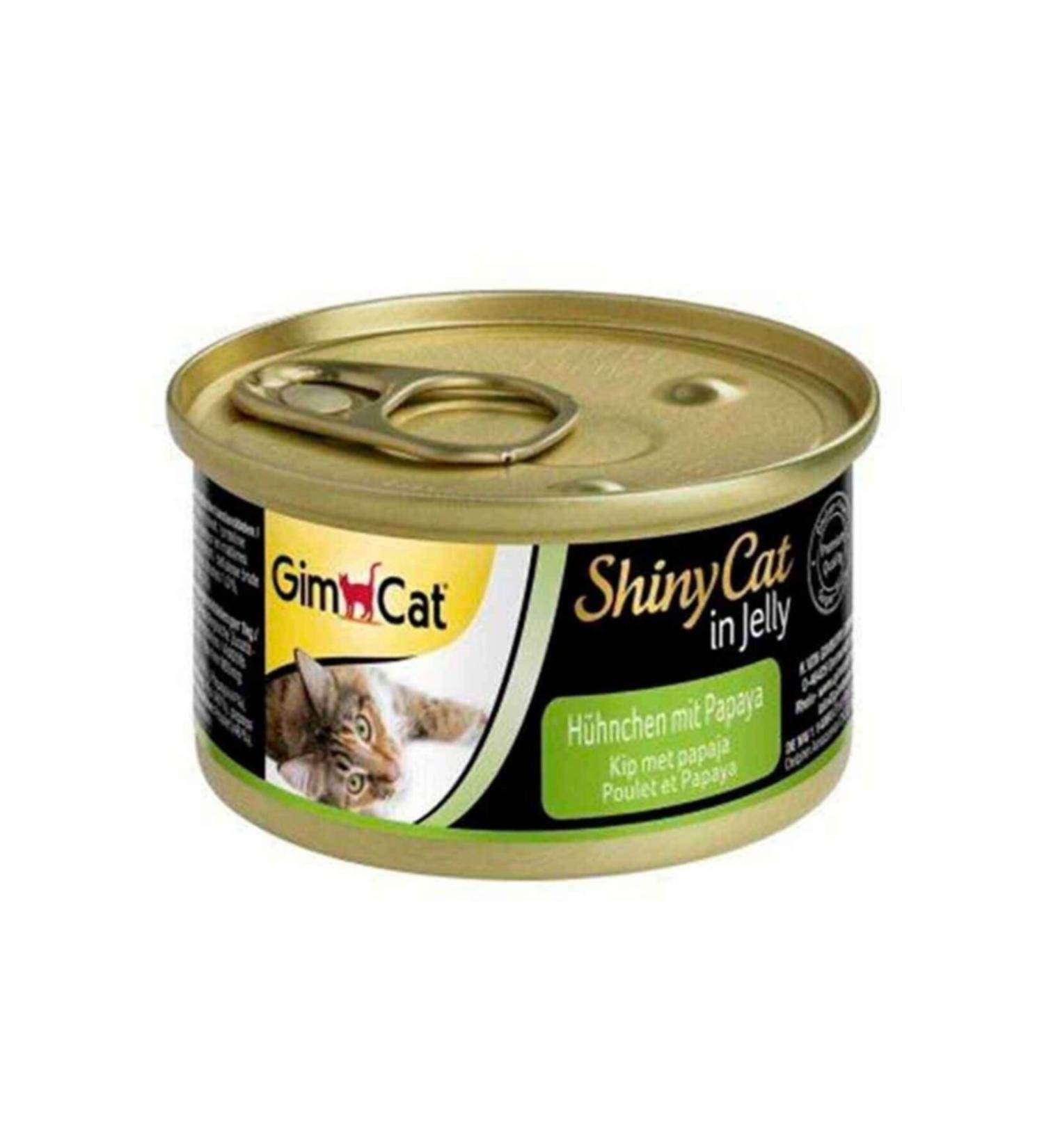 Gimpet Gimcat Shinycat Chicken Meat and Papaya Jelly Cat Canned Food 70 Gr