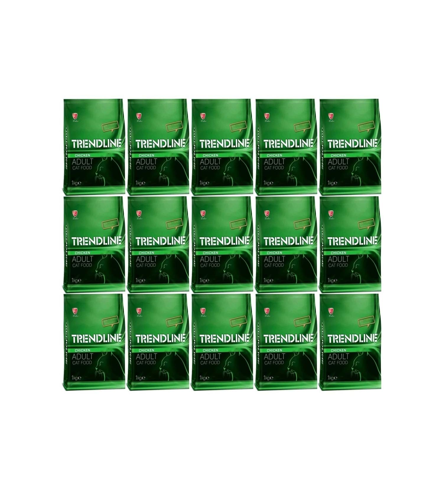 Trendline Chicken Adult Cat Food 1 Kg X 15 Packs