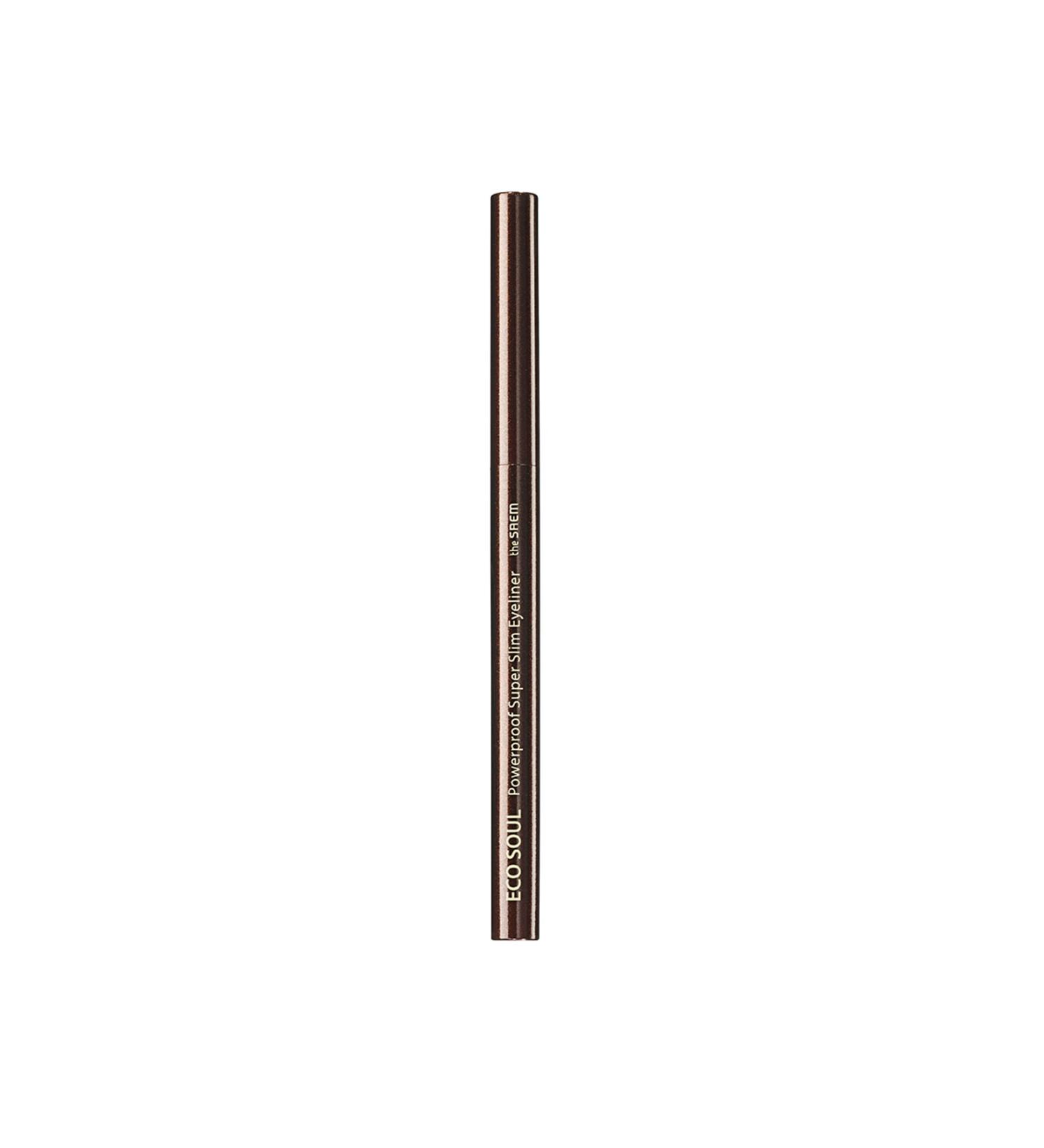 The Saem Long-Lasting Super Slim Eyeliner - Eco Soul Powerproof Super Slim Eyeliner - Choco Brown - Buy Online on GoSupps.com