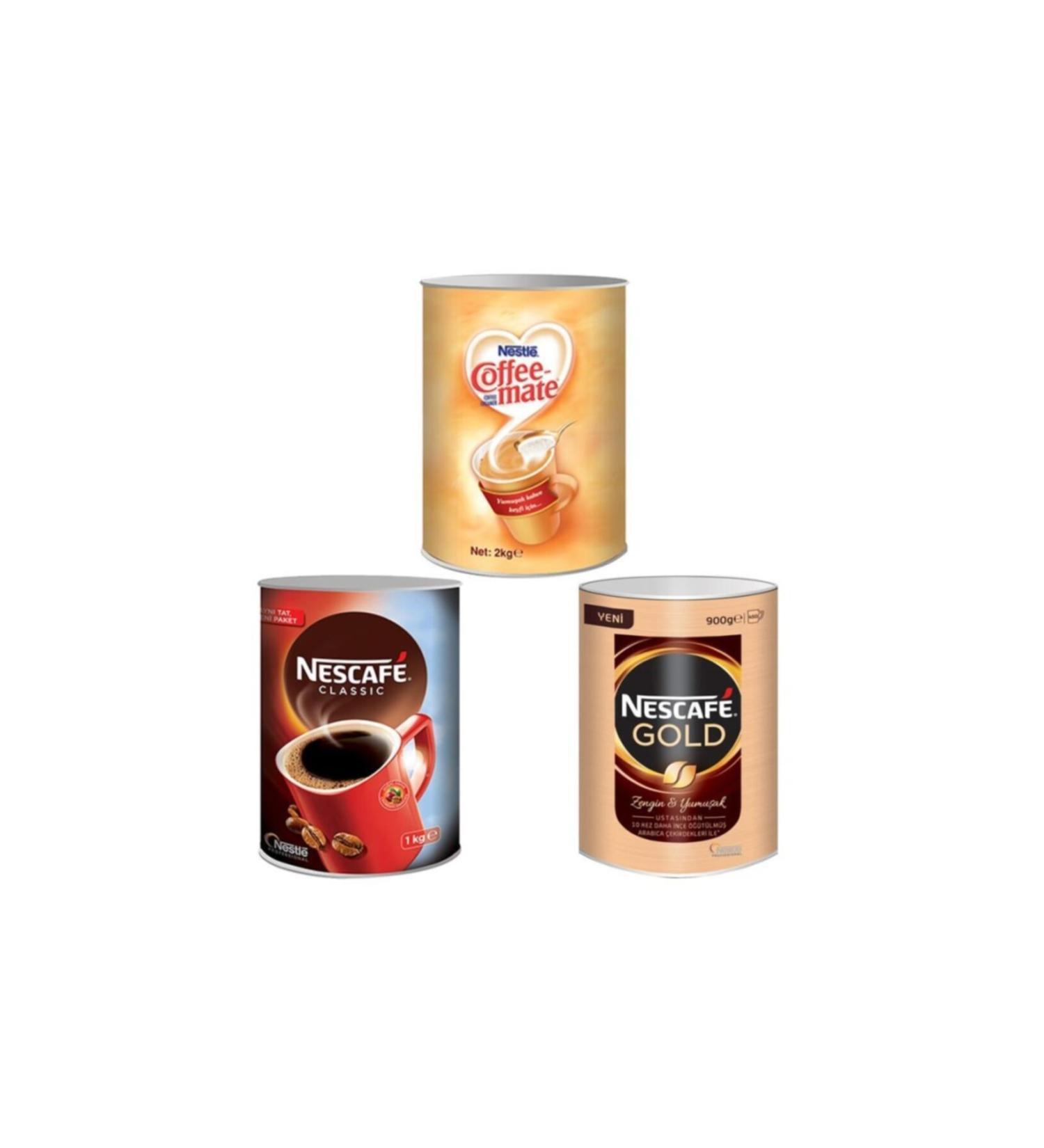 Nescafe Classic 1000 gr + Gold 900 gr + Nestle Coffee Mate 2000 gr