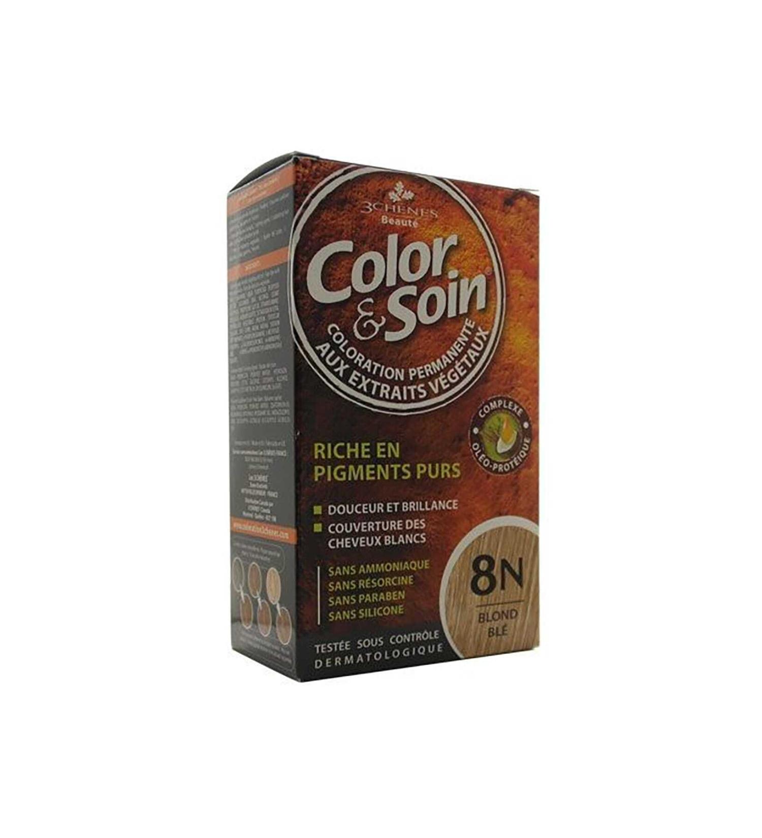 Color Soin Hair Dye 8N Wheat Blonde 3525727539314