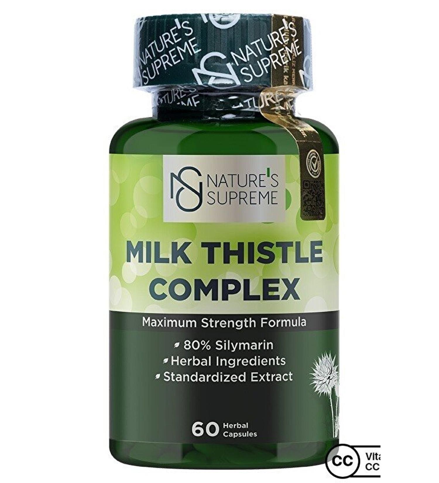 Natures Supreme Milk Thistle Complex 60 Capsules - Buy Online on GoSupps.com