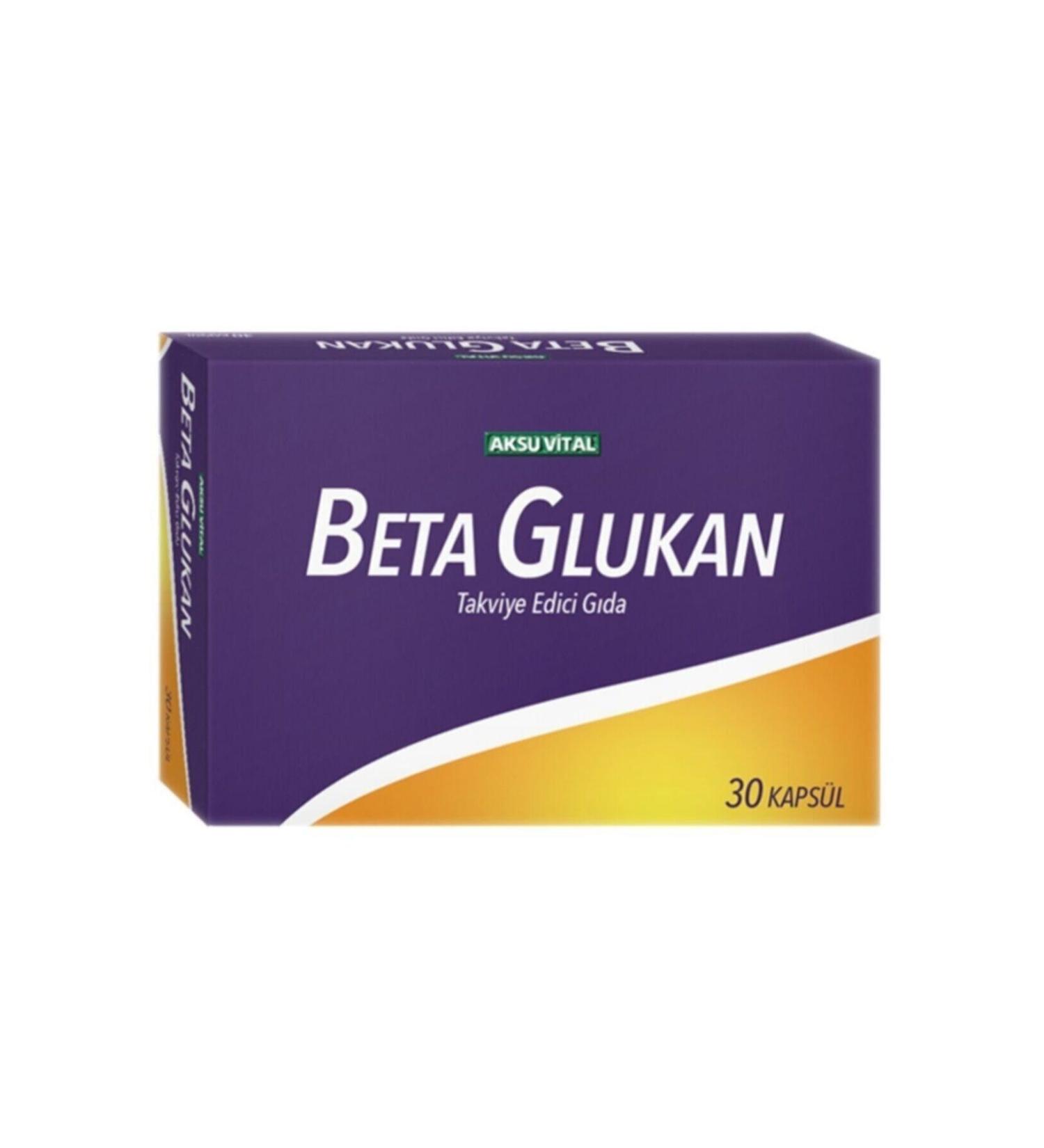 Aksu Vital Beta Glucan Food Supplement 30 Capsules