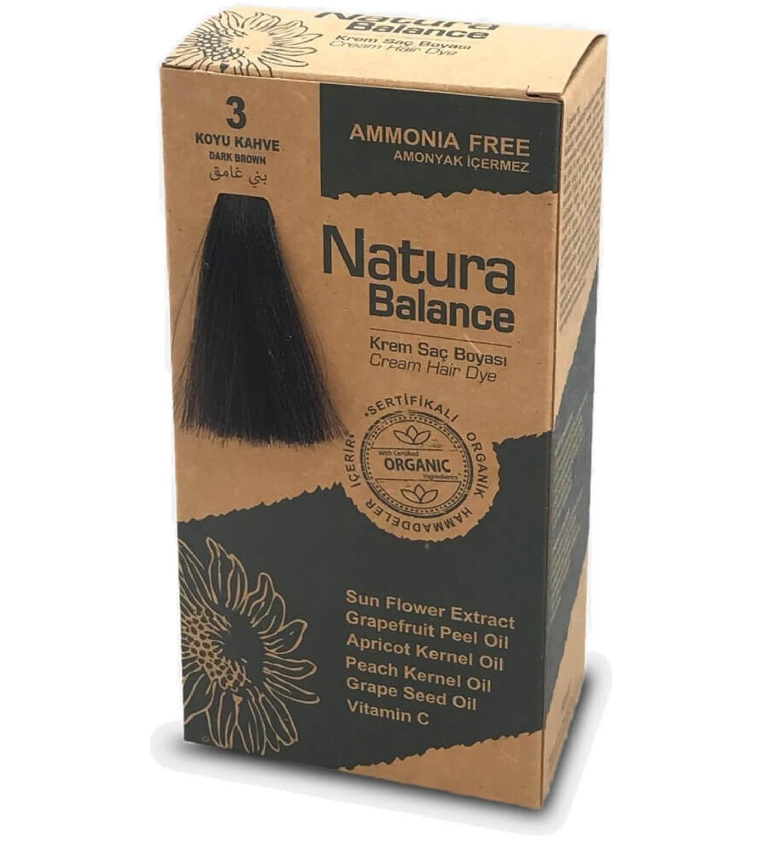 Brand: Natura Balance Kit Hair Dye Dark Brown 3 Category: Hair Dye