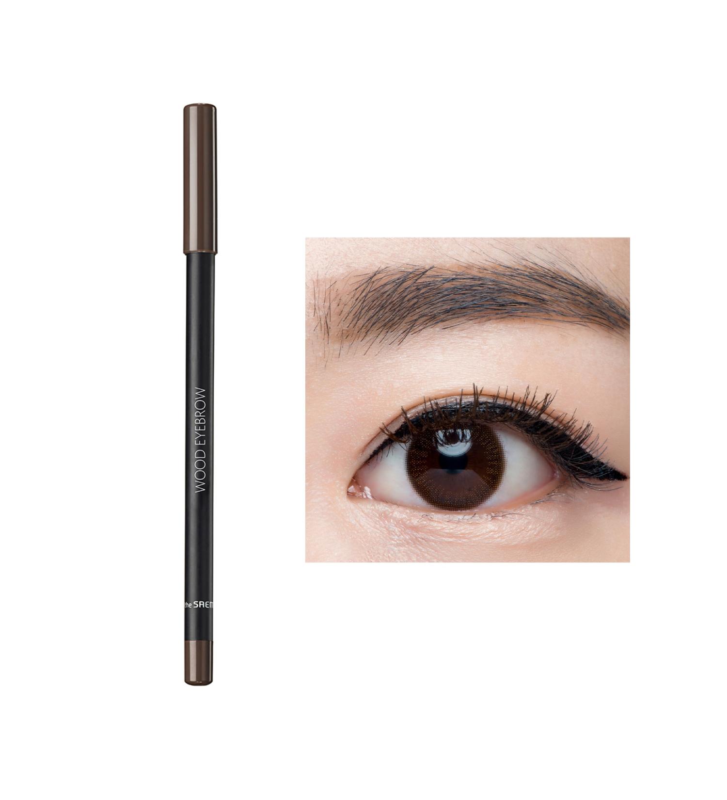 The Saem Natural Looking Eyebrow Pencil - Saemmul Wood Eyebrow - Brown