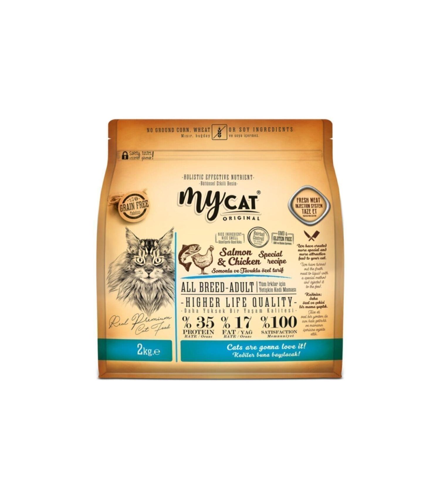 perpak My Cat Mycat Original Grain-Free Salmon Chicken Cat Food 2 Kg