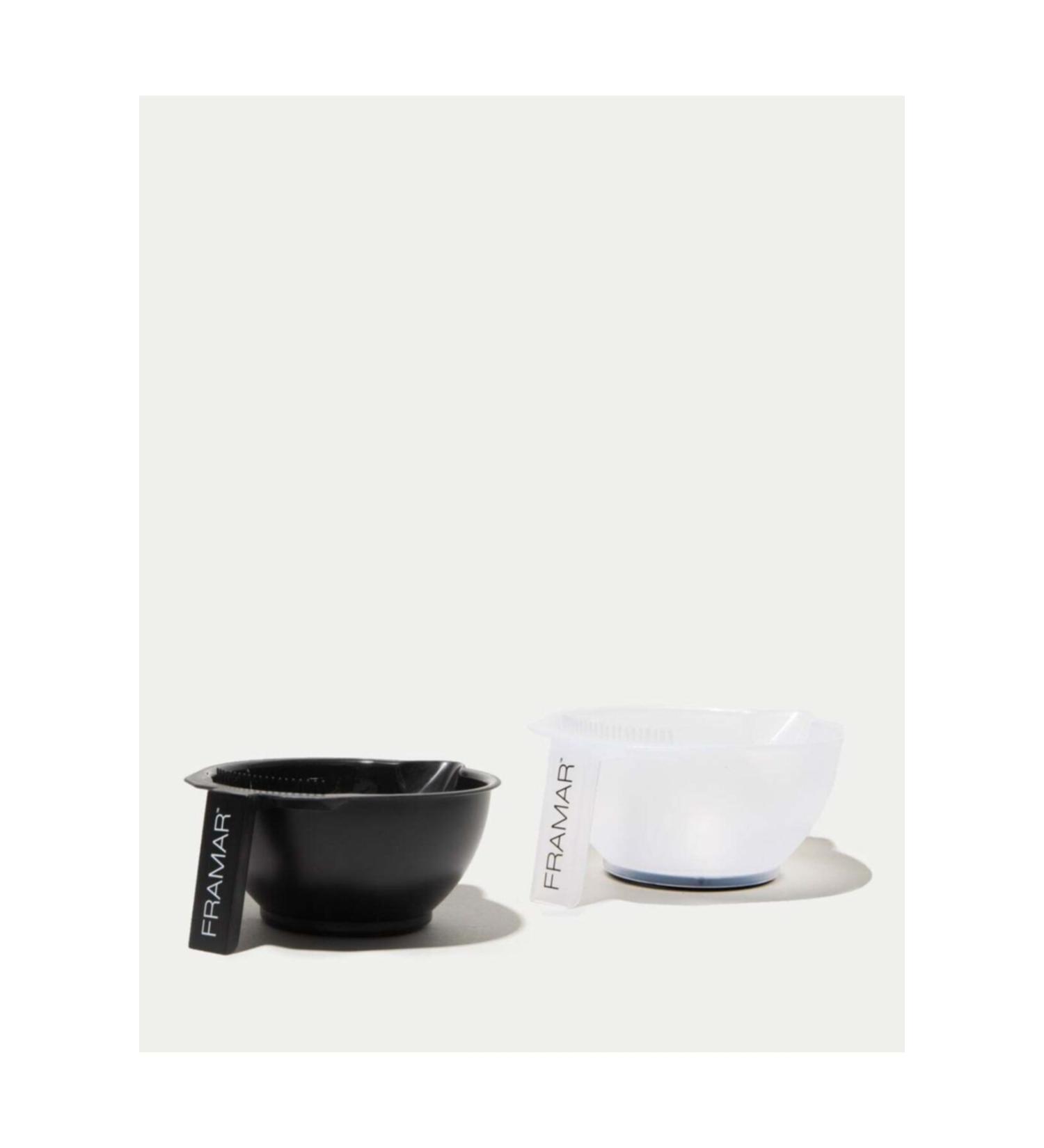 Framar Hair Dye Bowl Set of 2 - Black and Transparent - Buy Online on GoSupps.com