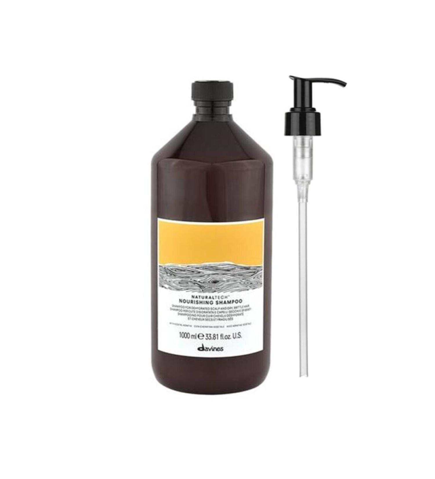 Davines Natural Nourishing Repairing Shampoo for Damaged Hair 1000 Ml Pump Gift.