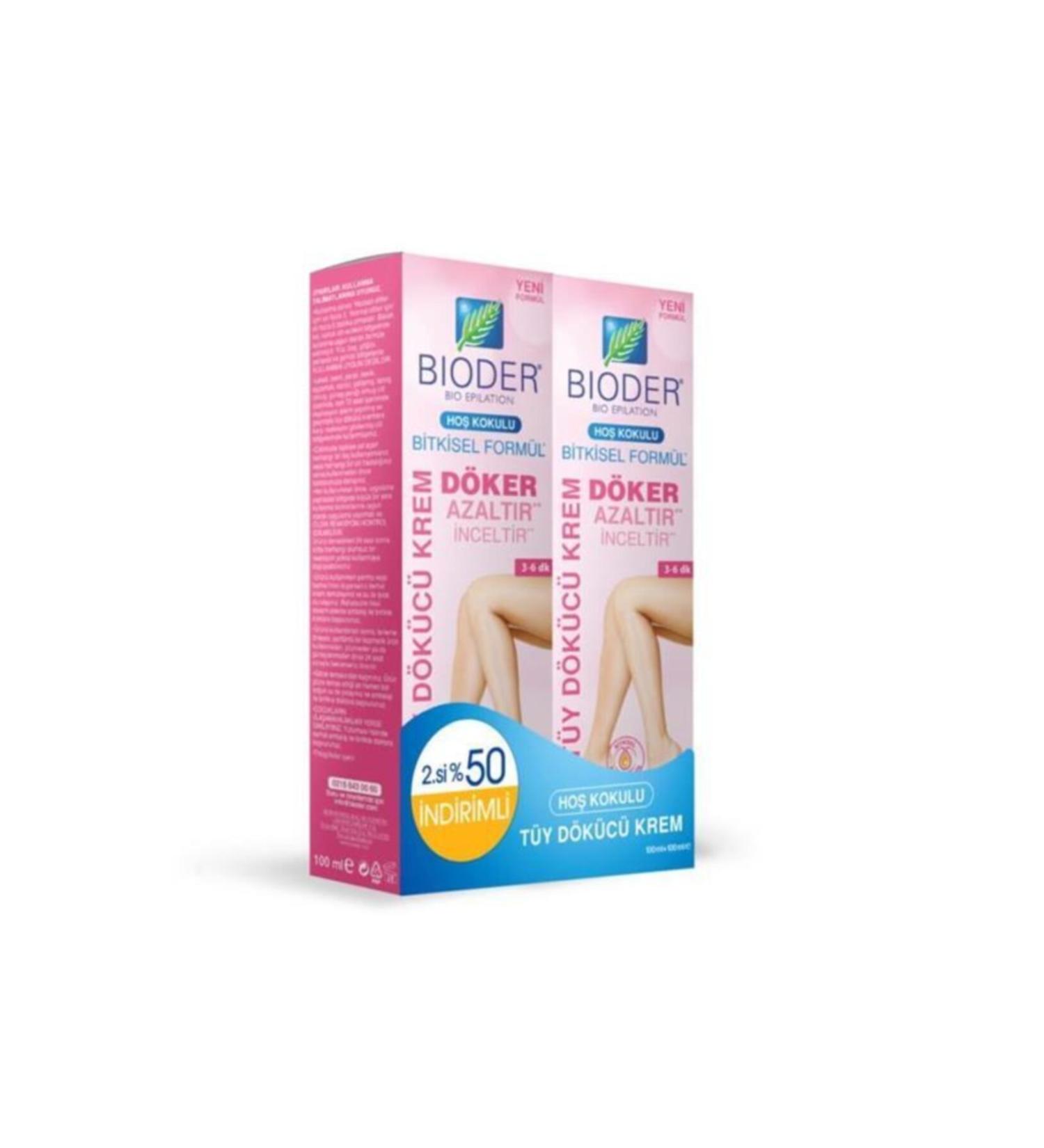 Bioder Bioder Hair Removal Cream Women 100 Ml 2 Pack
