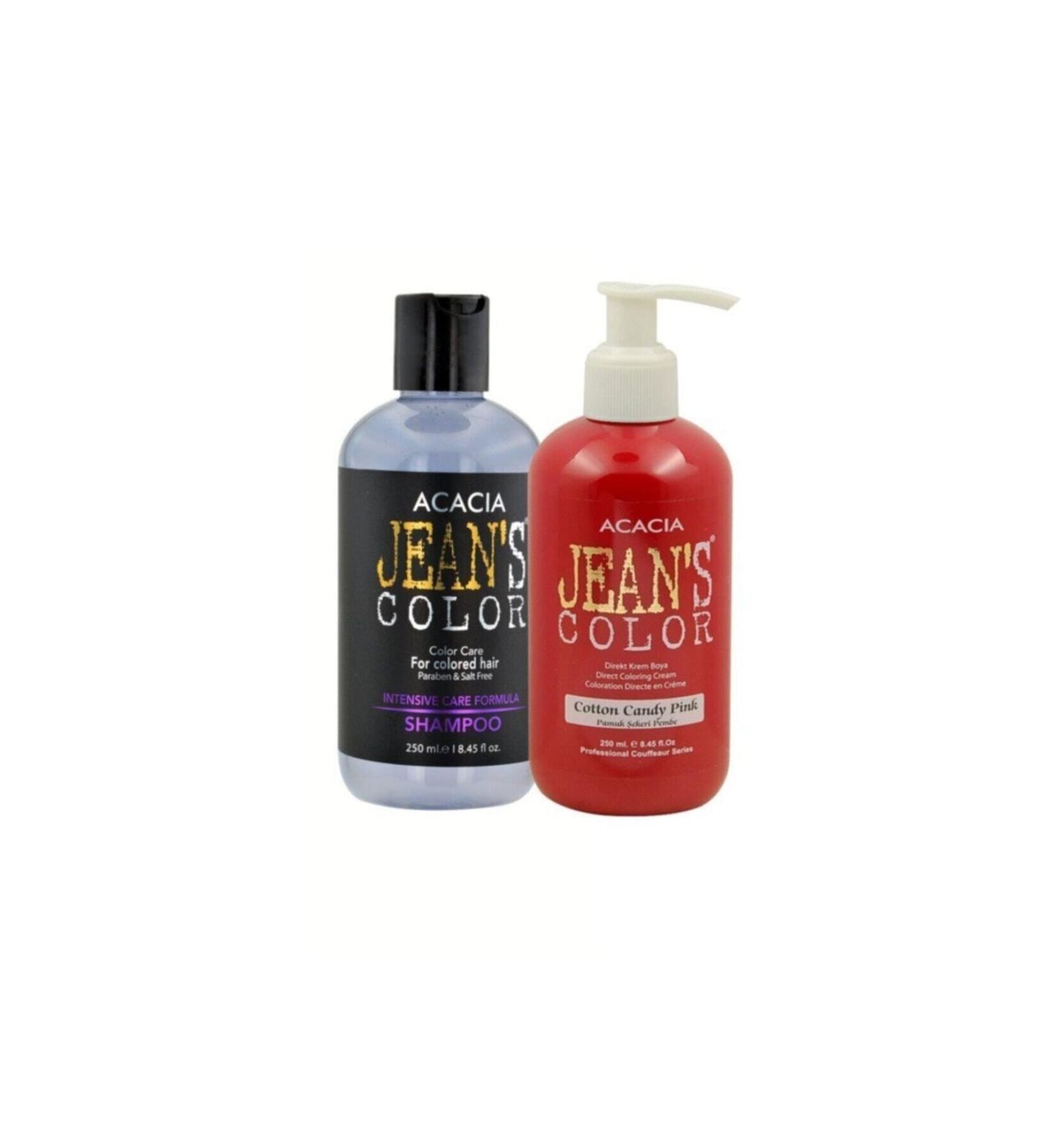Acacia Jean's Color Pam Candy Pink 250ml Ammonia-Free Balayage Color Hair Dye. Dye Protection Shampoo.250ml.