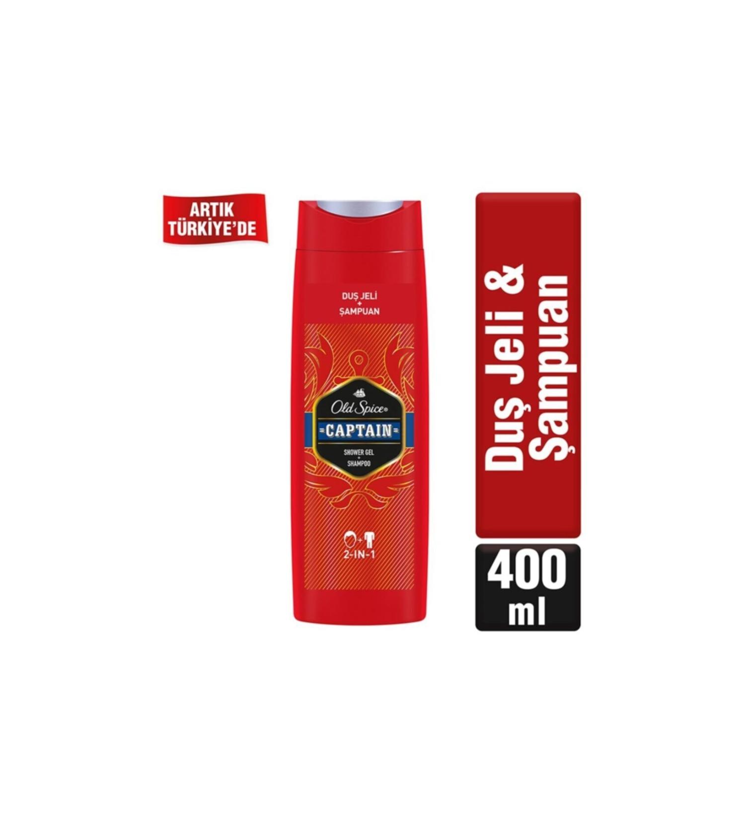 Old Spice Captain Shower Gel Shampoo 400 Ml