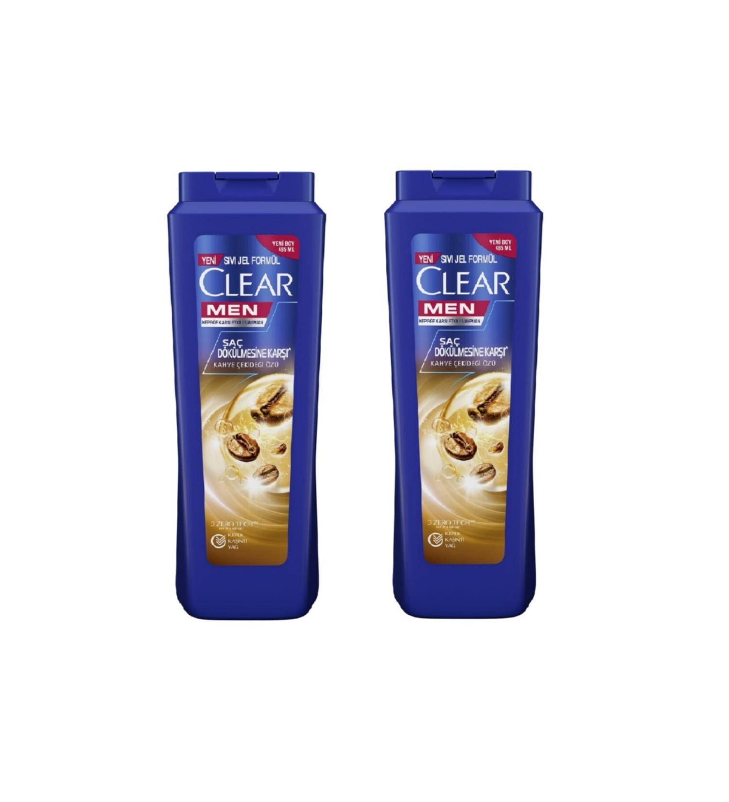 Clear Men Anti-Dandruff Effective Shampoo Against Hair Loss 485 ml 2 Li - Buy Online on GoSupps.com