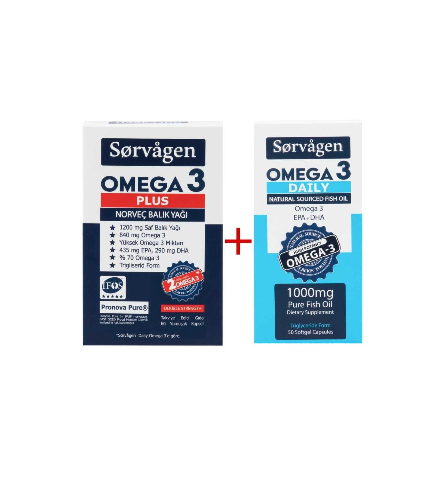 Sorvagen Omega 3 Plus Norwegian Fish Oil 1200 Mg Omega 3 Daily Pure Fish Oil 50 Capsules 1000 Mg