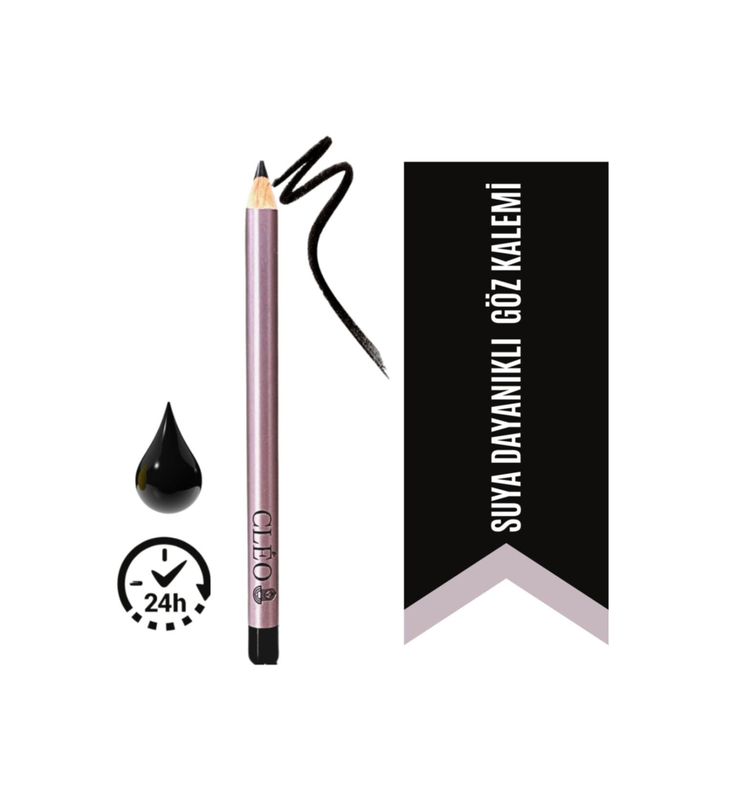 Cleo Cosmetics- Waterproof Eyeliner Pencil- Coal Black