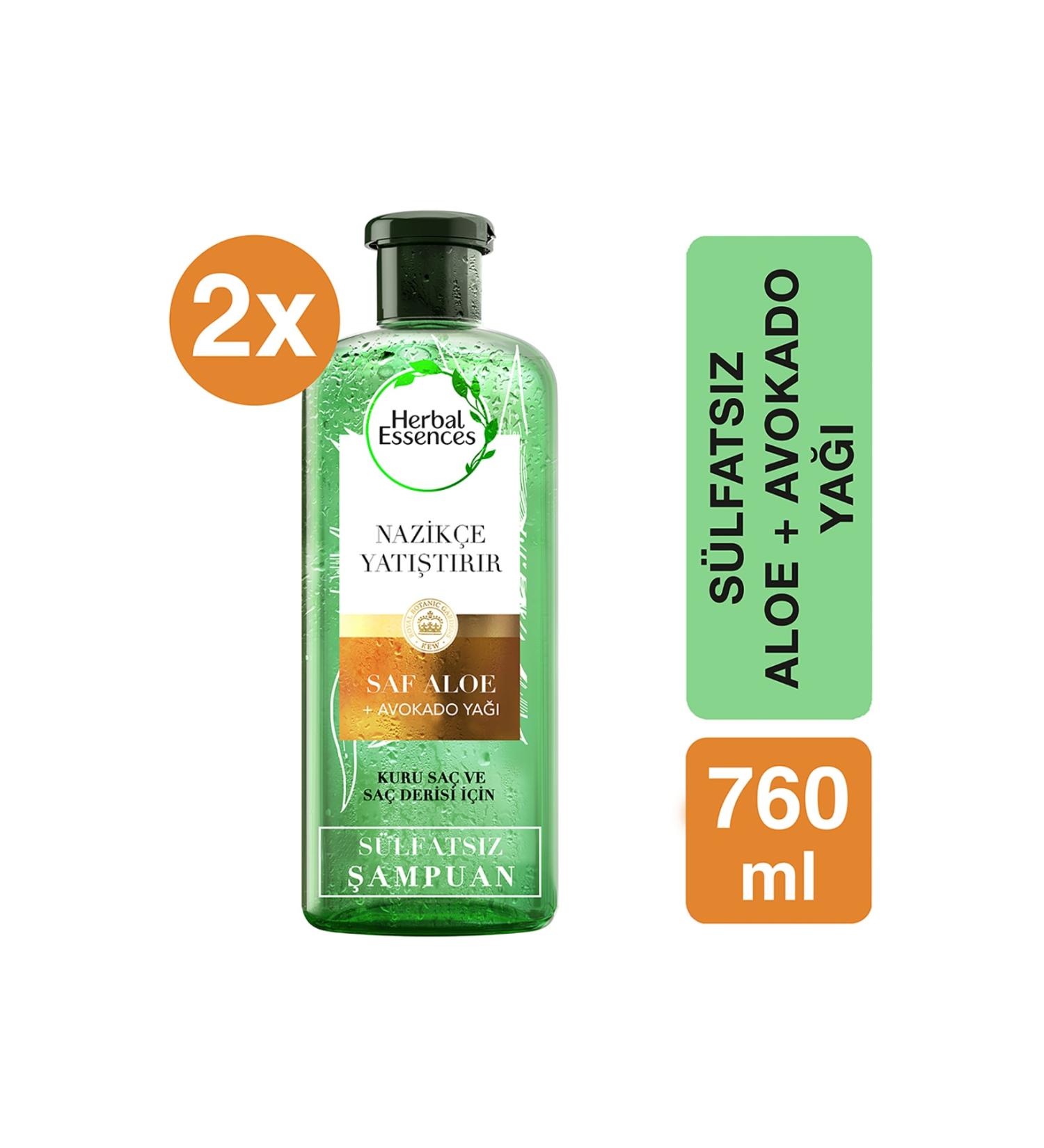 Herbal Essences Sulfate Free Shampoo Aloe Power + Avocado 380 ml X 2 Pcs - Buy Online on GoSupps.com