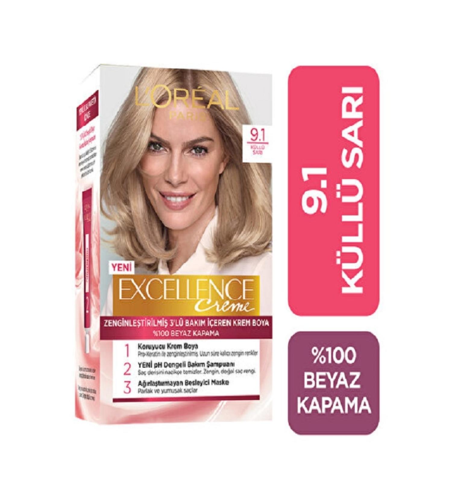 L'Oreal Paris L'Or al Paris Excellence Creme Hair Dye Blonde Ash 9.1