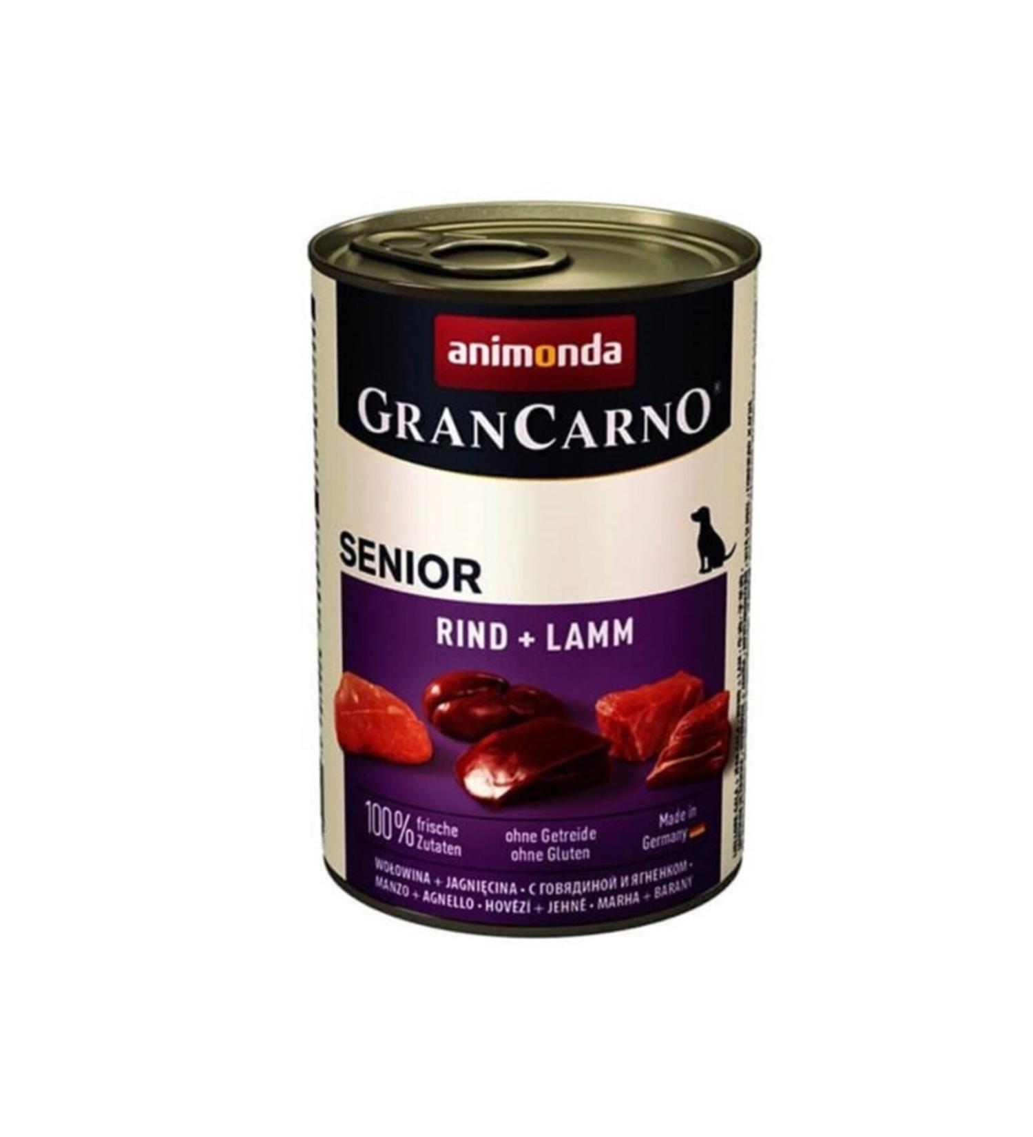 Animonda Gran Carno Senior Canned Lamb Meat for Old Dogs 400 Gr
