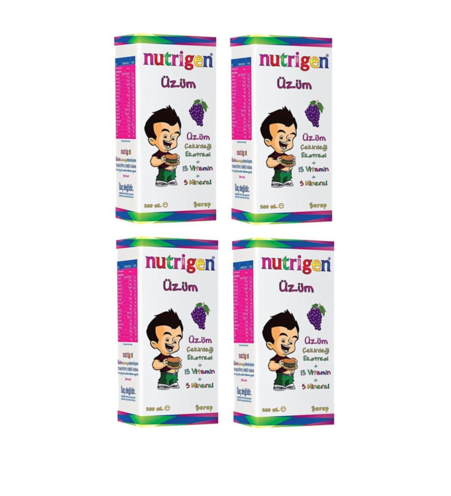 Nutrigen Grape Seed Extract Multivitamin Syrup for Children 200 ml 4 Pieces