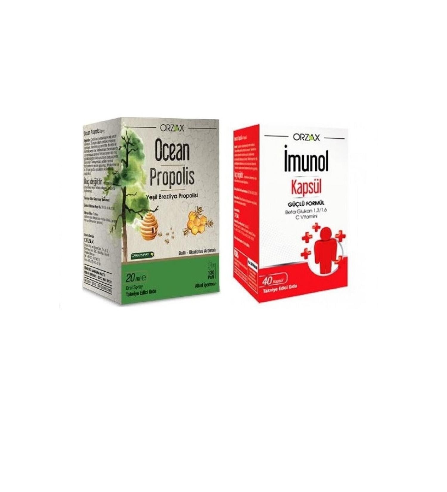 Orzax Ocean Propolis 20 ml + Imunol Herbal 40 Capsules