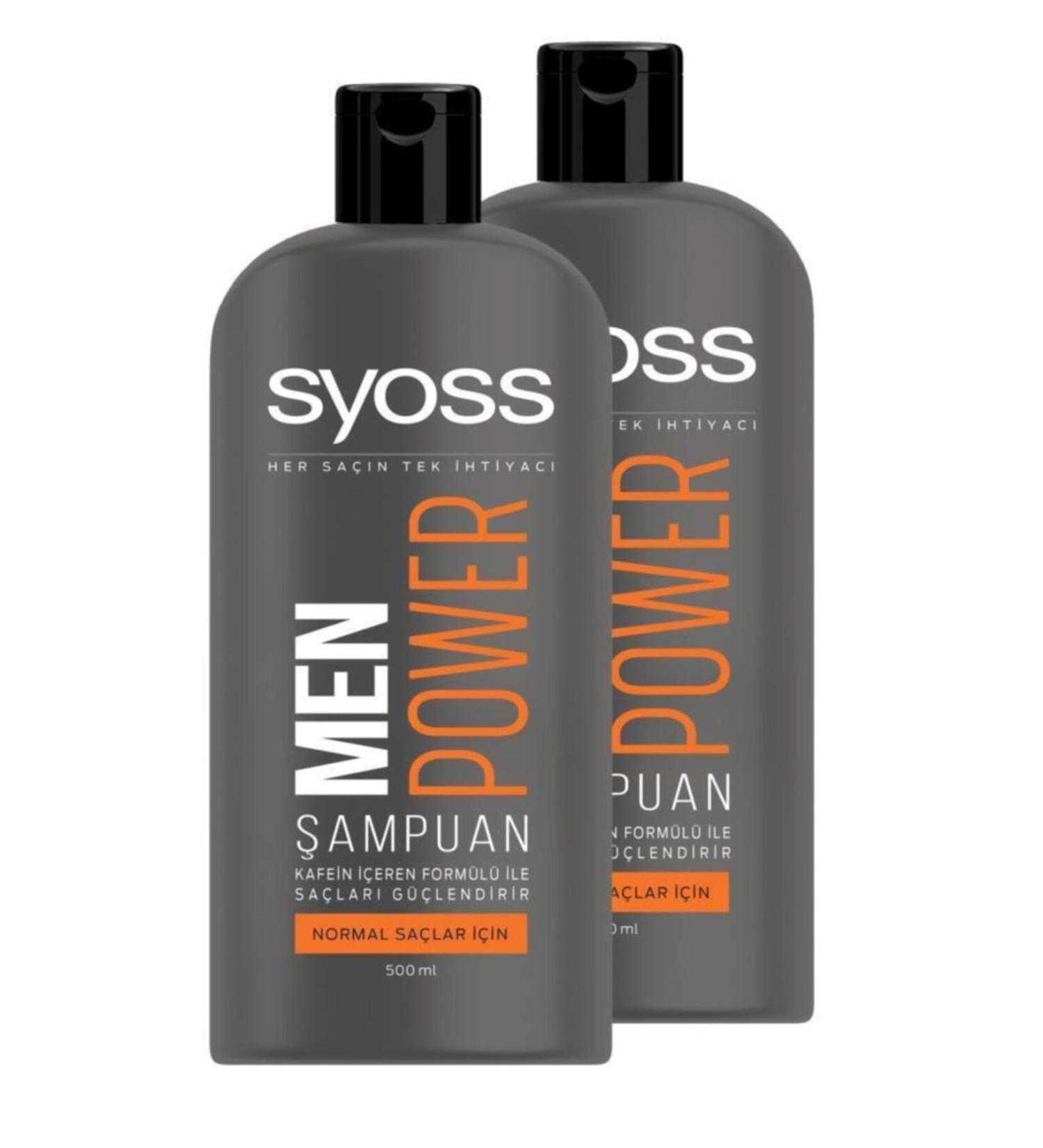 Syoss Men Power Shampoo 550 Ml X 2 Pieces
