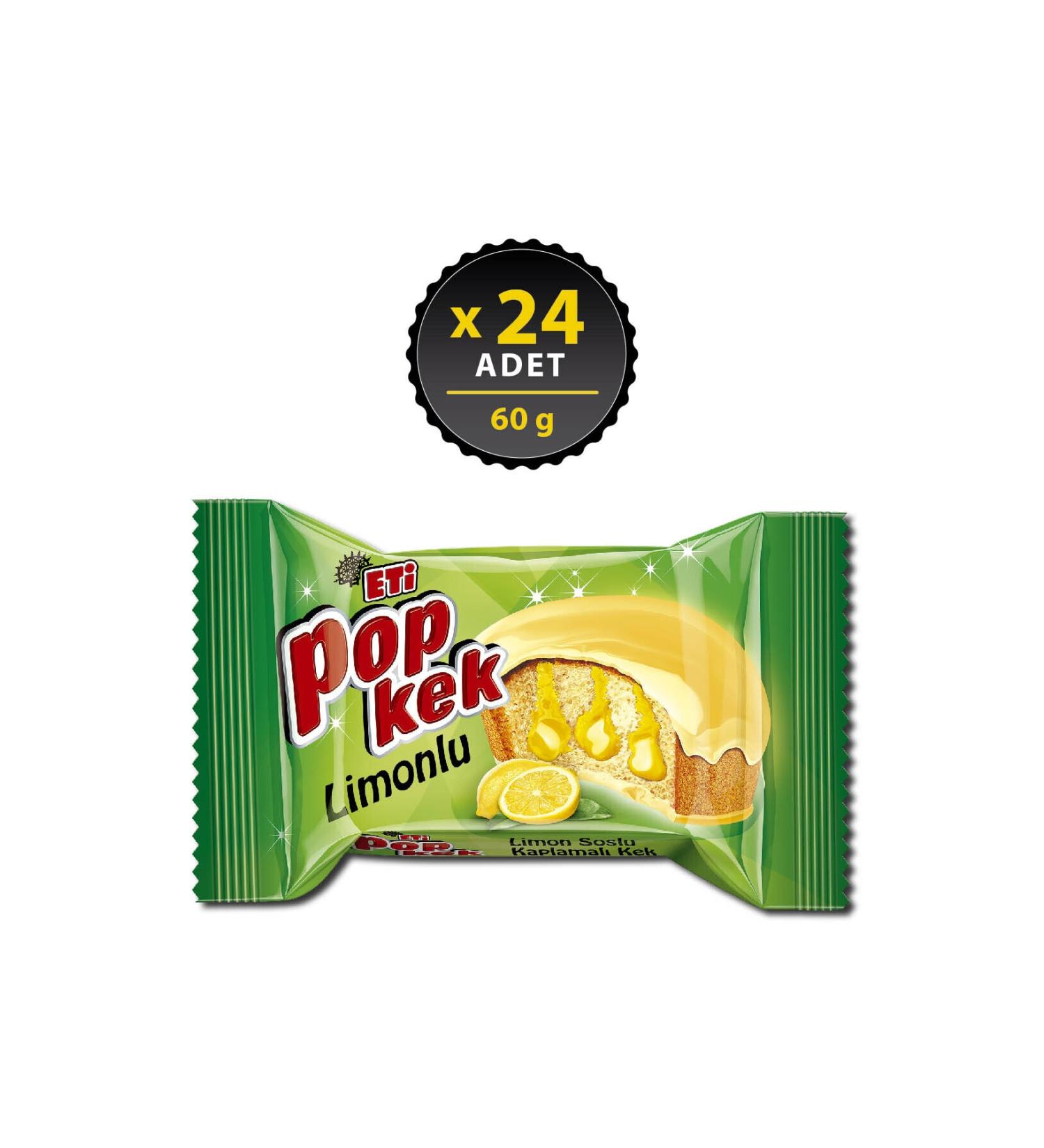 Eti Popkek Lemon Cake 60 g x 24 Pieces - Buy Online on GoSupps.com