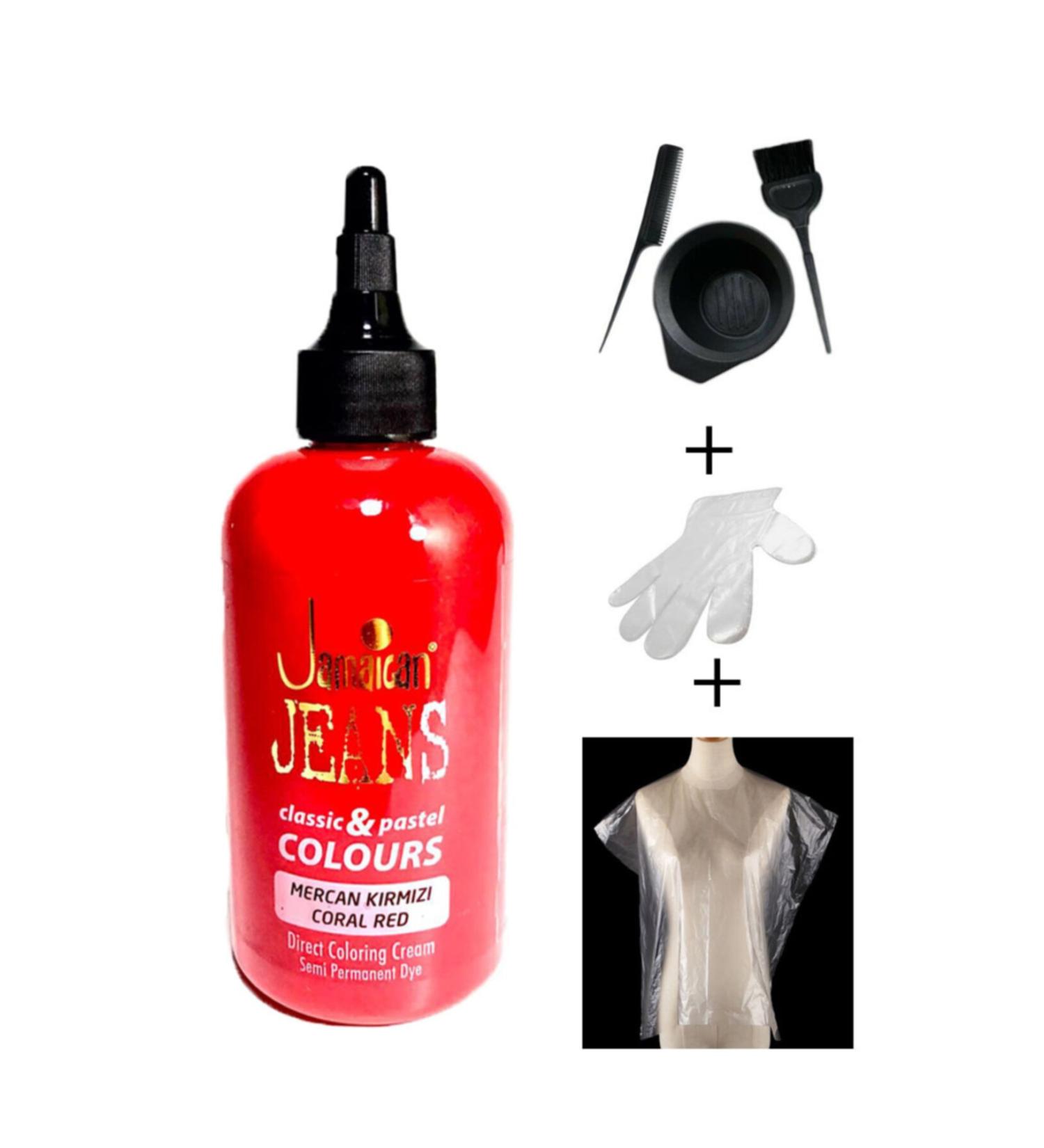 Jamaican Jean's Color Hair Dye Set Coral Red Dep1026