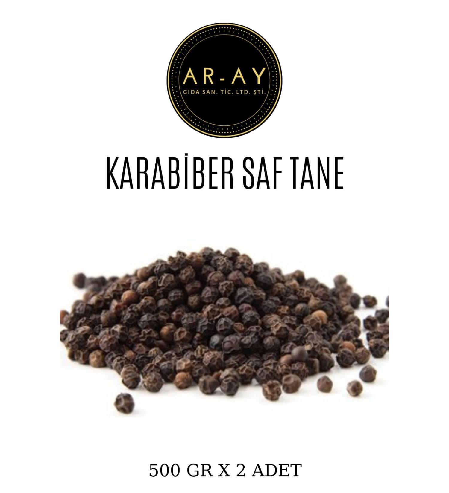 AR-AY Coffee & Spices Black Pepper Grain (Sifted) 1000 grams - 1 Kg