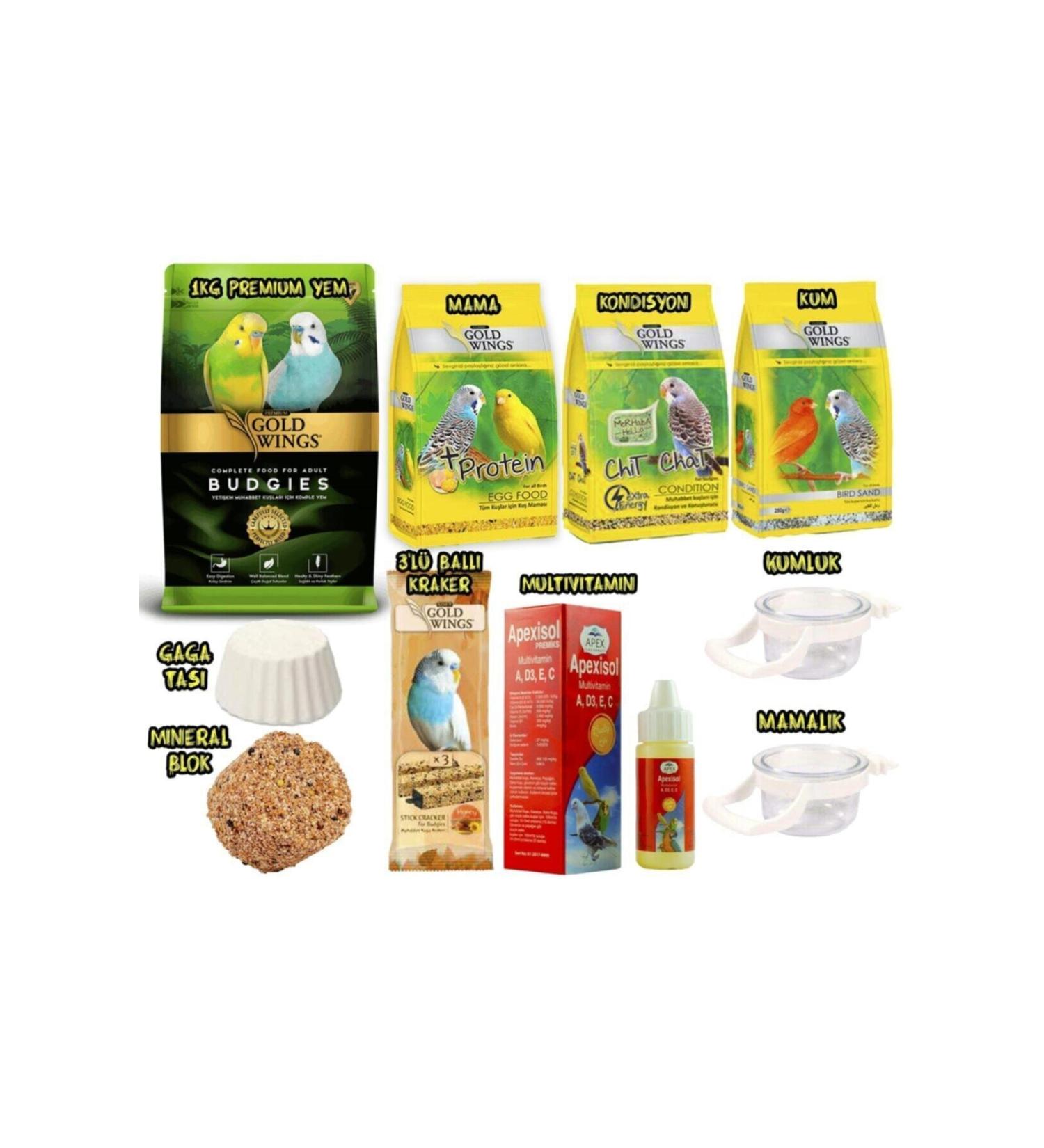 Gold Wings Premium Budgie Food Package 10 Pieces