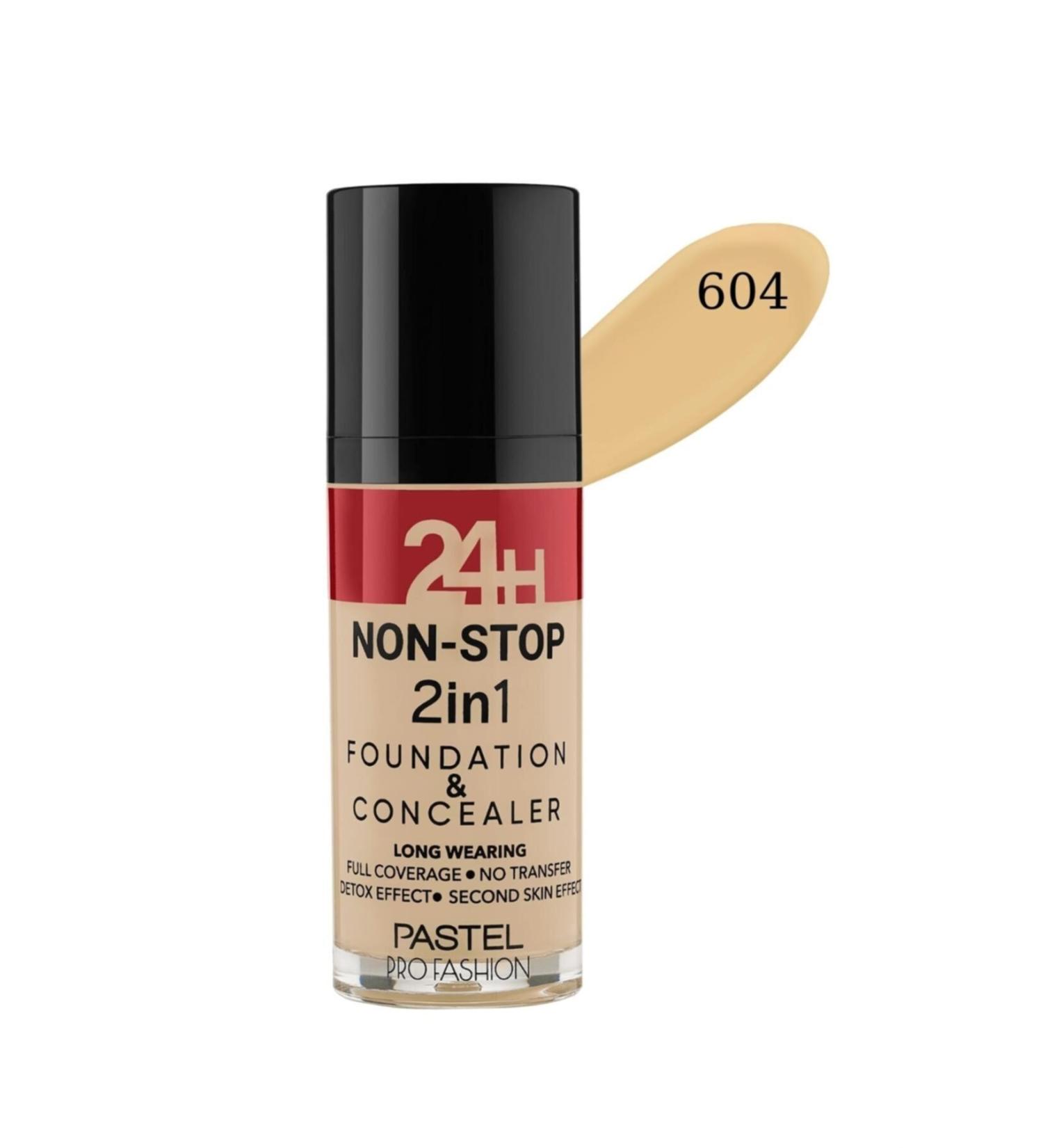 Pastel 24h Non-stop 2 In 1 Foundation And Concealer 604 - 30 ml