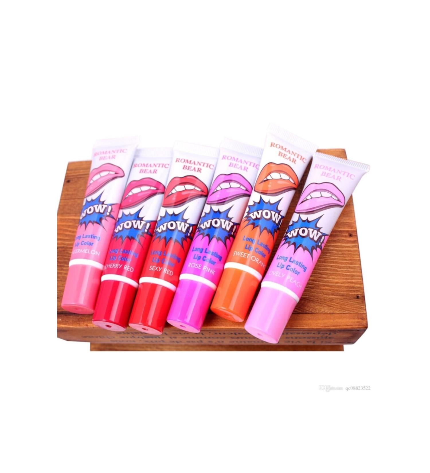WOW Peelable Lipstick Set of 6