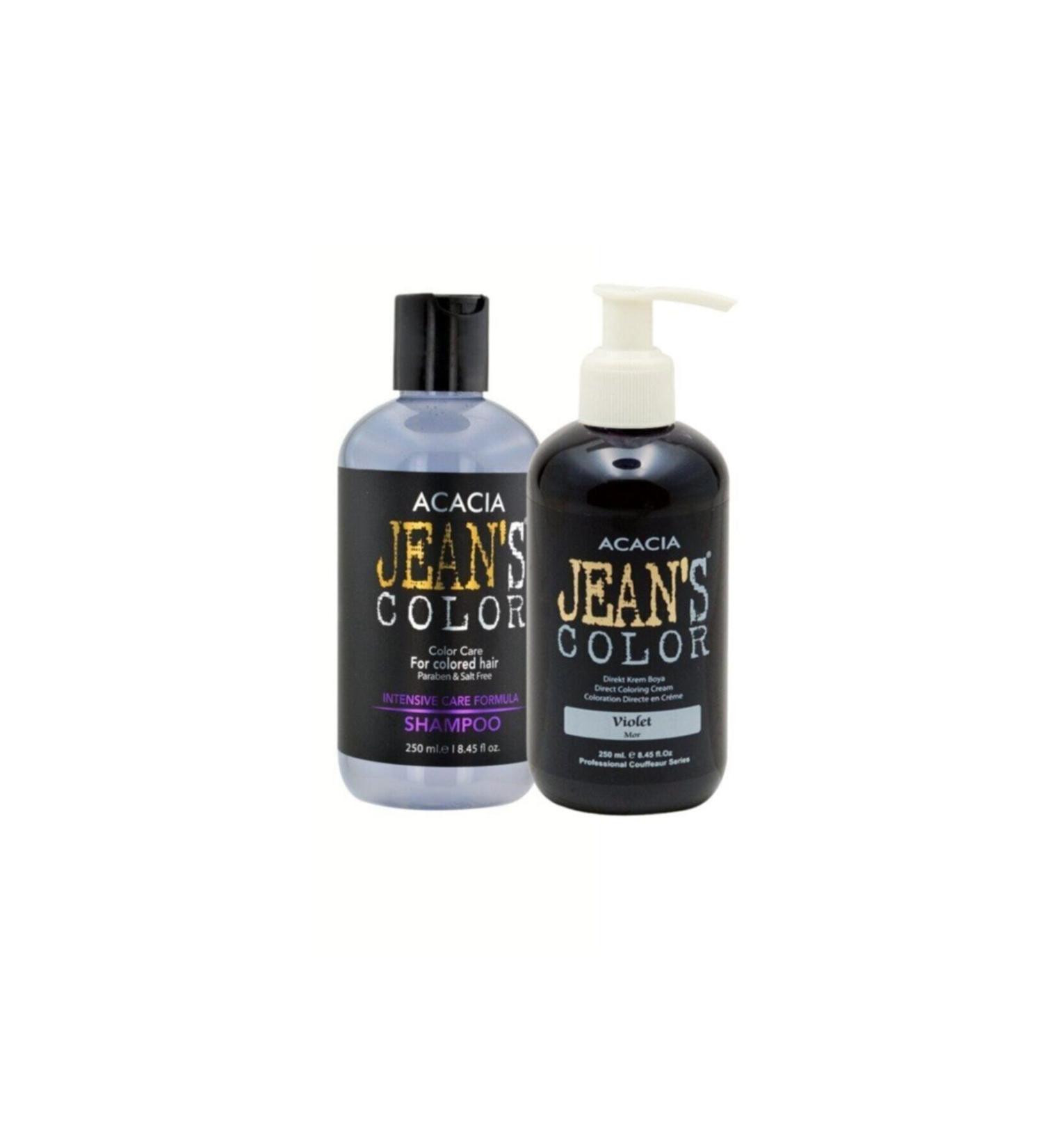 Acacia Jean's Color Purple 250ml. Ammonia-Free Balayage Color Hair Dye Violet Dye Protection Shampoo.250ml.