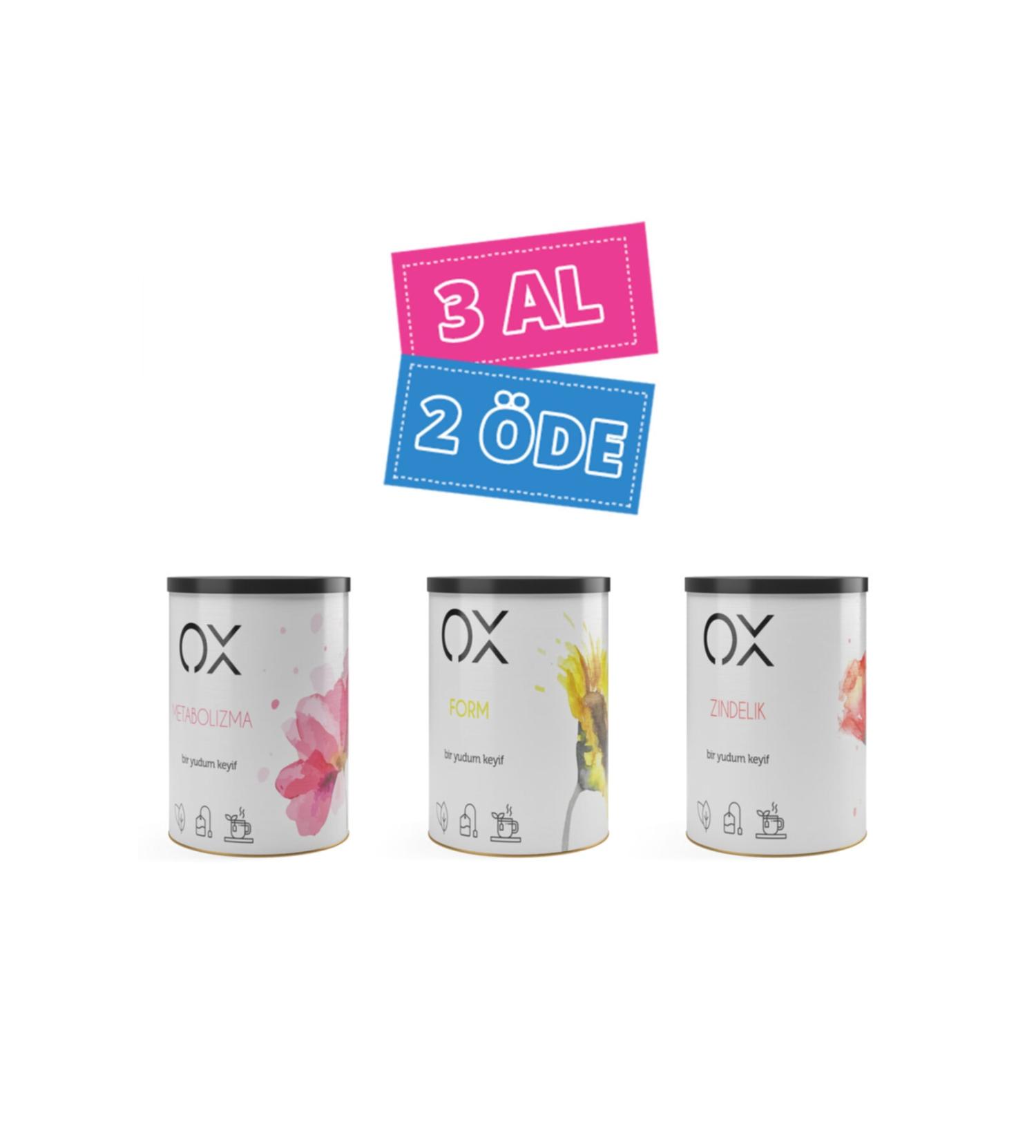 OX Bulk Tea 3 Tin Boxes (Metabolism Form Vitality) Campaign111