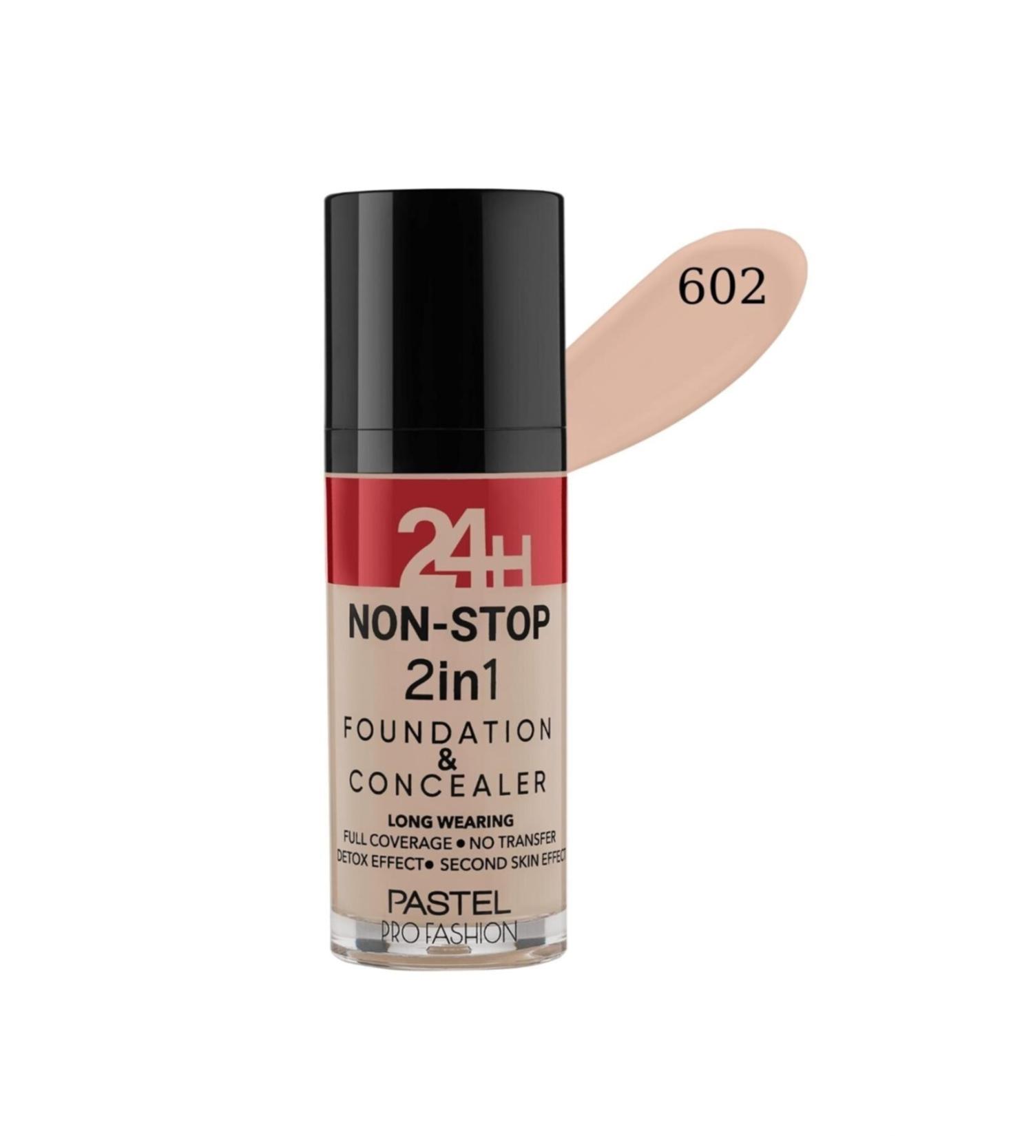 Pastel 24h Non-stop 2 In 1 Foundation And Concealer 602 - 30 Ml