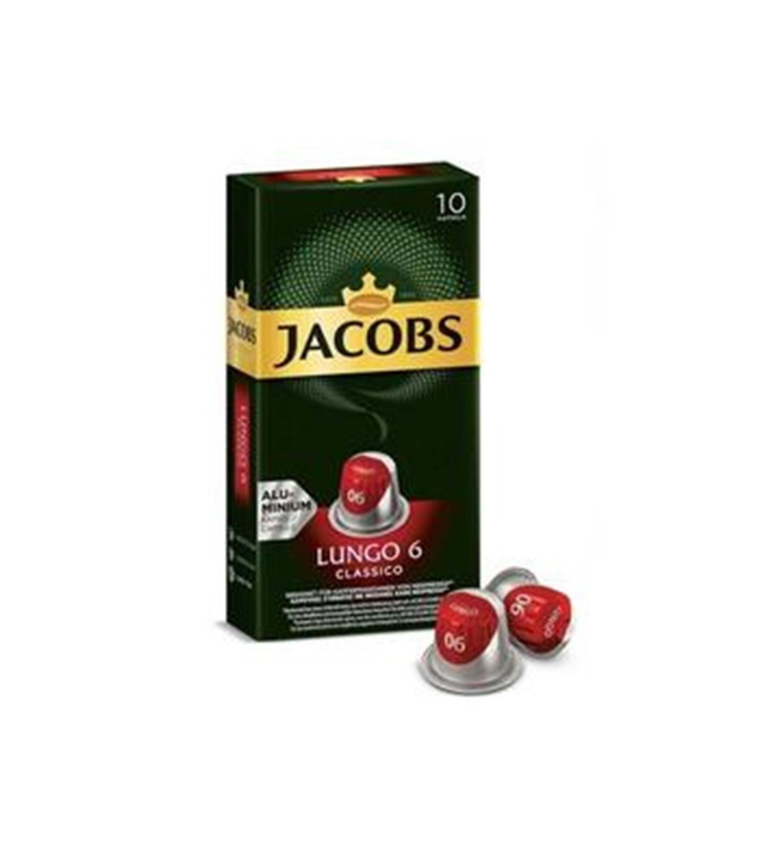 Jacobs Capsule Coffee Aluminum Lungo 6 Classico 10 Pieces