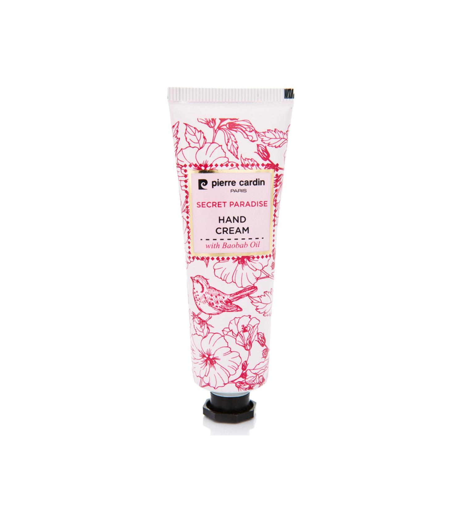 Pierre Cardin Secret Paradise Moisturizing Hand Cream with Baobab Oil and Vitamin E - 30 ml - Buy Online on GoSupps.com