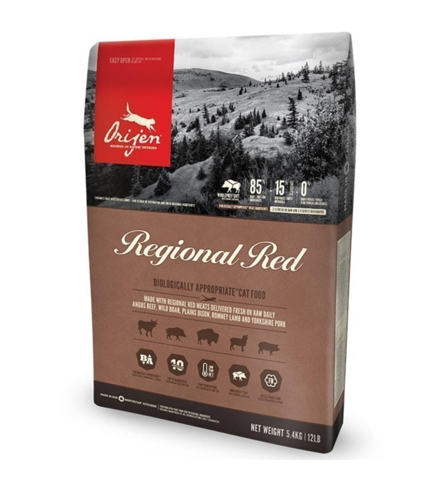 Orijen Regional Red Grain Free Adult Cat Food 5.4 Kg