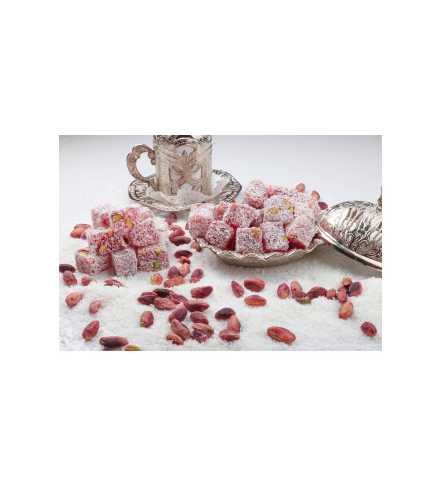 HALUK AYDIN DRIED FRUIT Double Roasted Pomegranate Flavored Turkish Delight 700 G