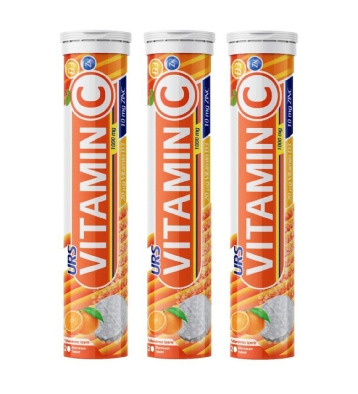 URS Vitamin C 1000 mg + zinc 10 mg + Vitamin D 20 mg