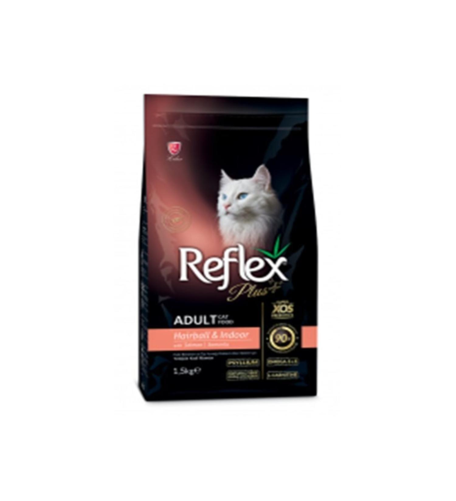 Reflex Plus Salmon Hairball Adult Cat Food 1.5 Kg - Buy Online on GoSupps.com