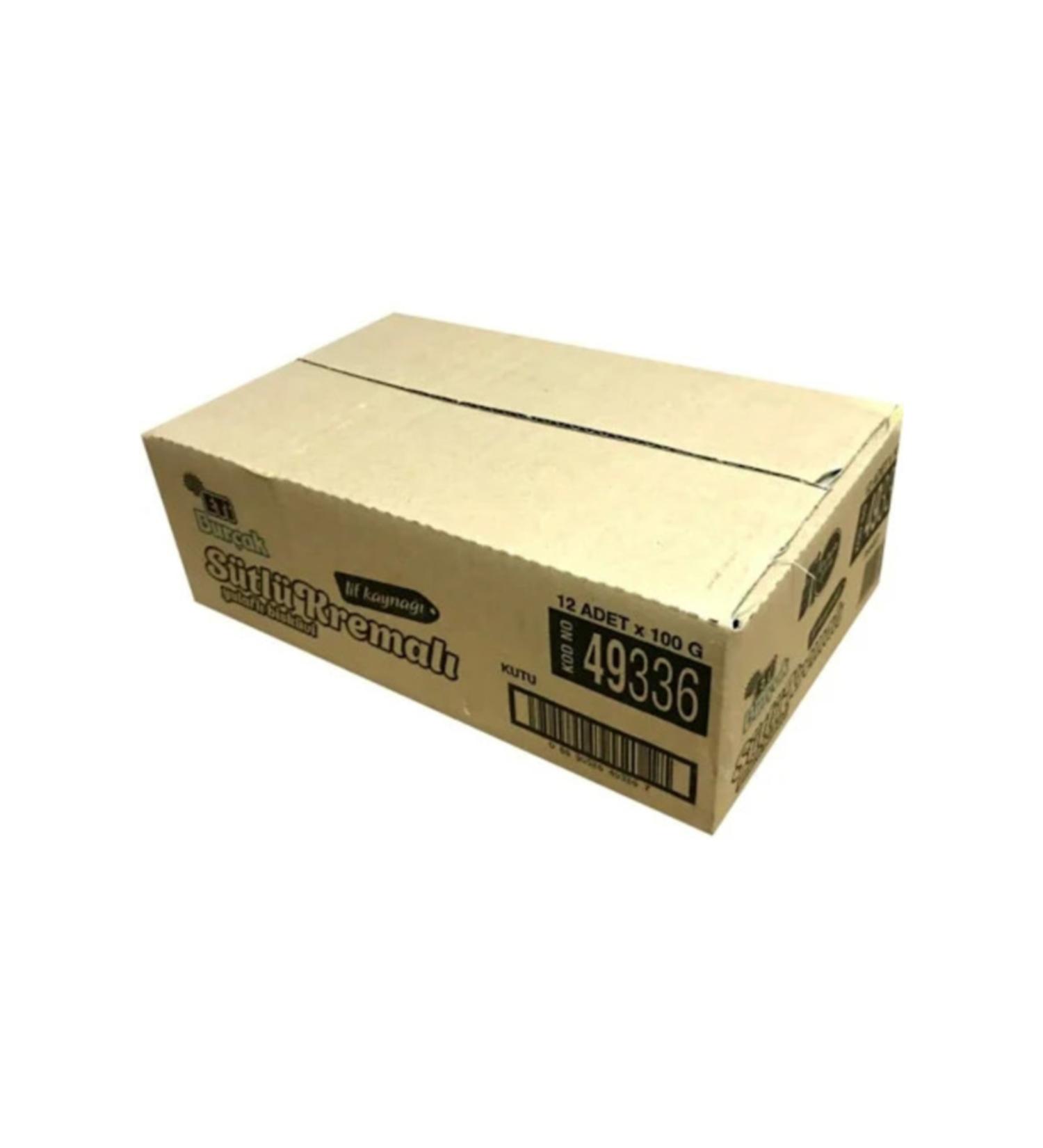 Eti Bur ak Milk Cream Biscuit 100 Gr X 12 Pieces