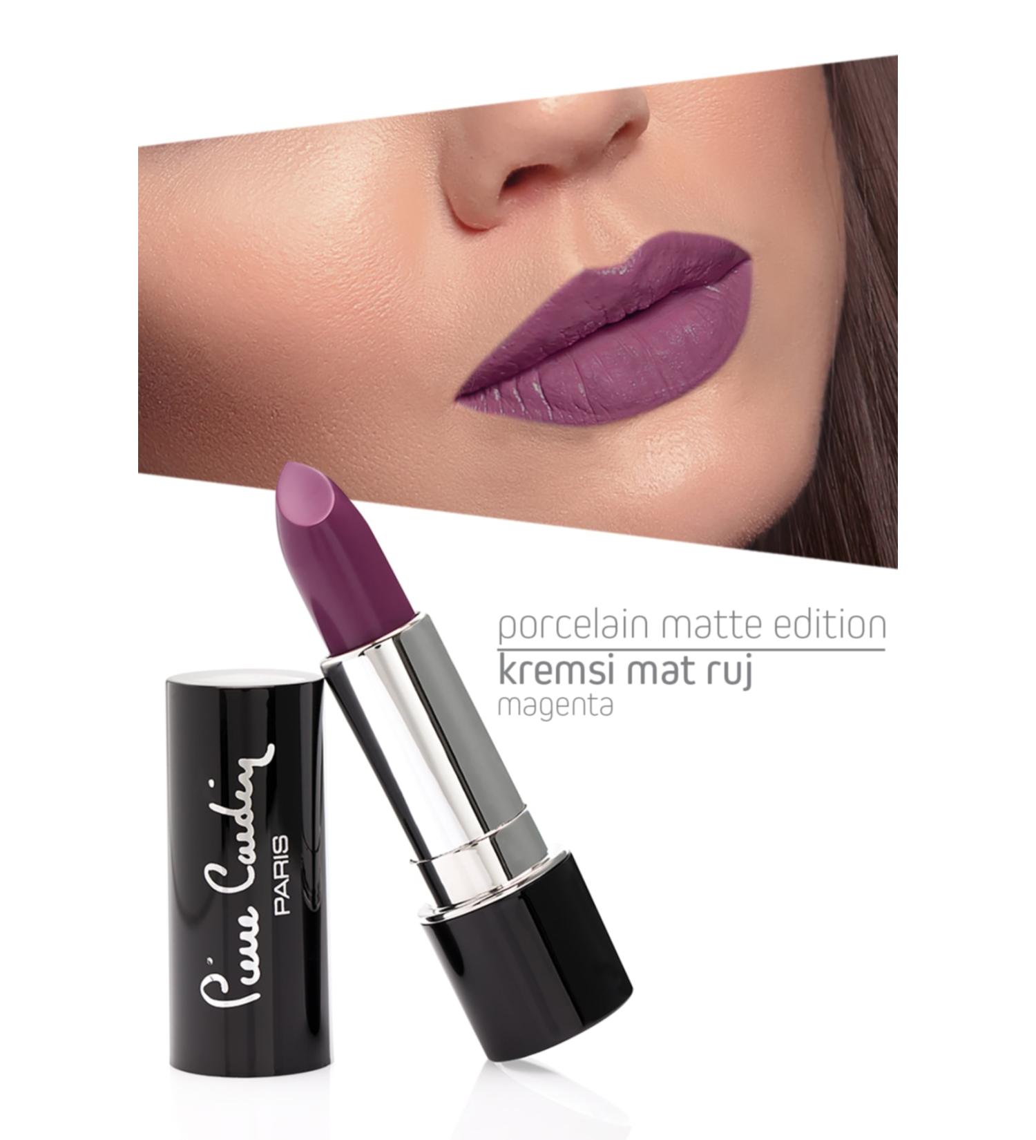 Pierre Cardin Lipstick - Porcelain Lipstick - Matte Edition Lipstick Magenta 204 8680570486330