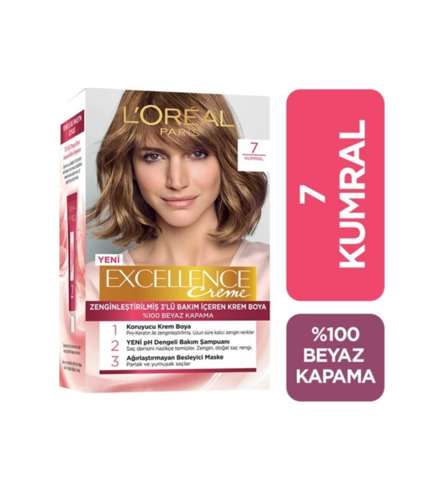 L'Oreal Paris L'or al Paris Excellence Creme Hair Dye 7 Blonde - Buy Online on GoSupps.com