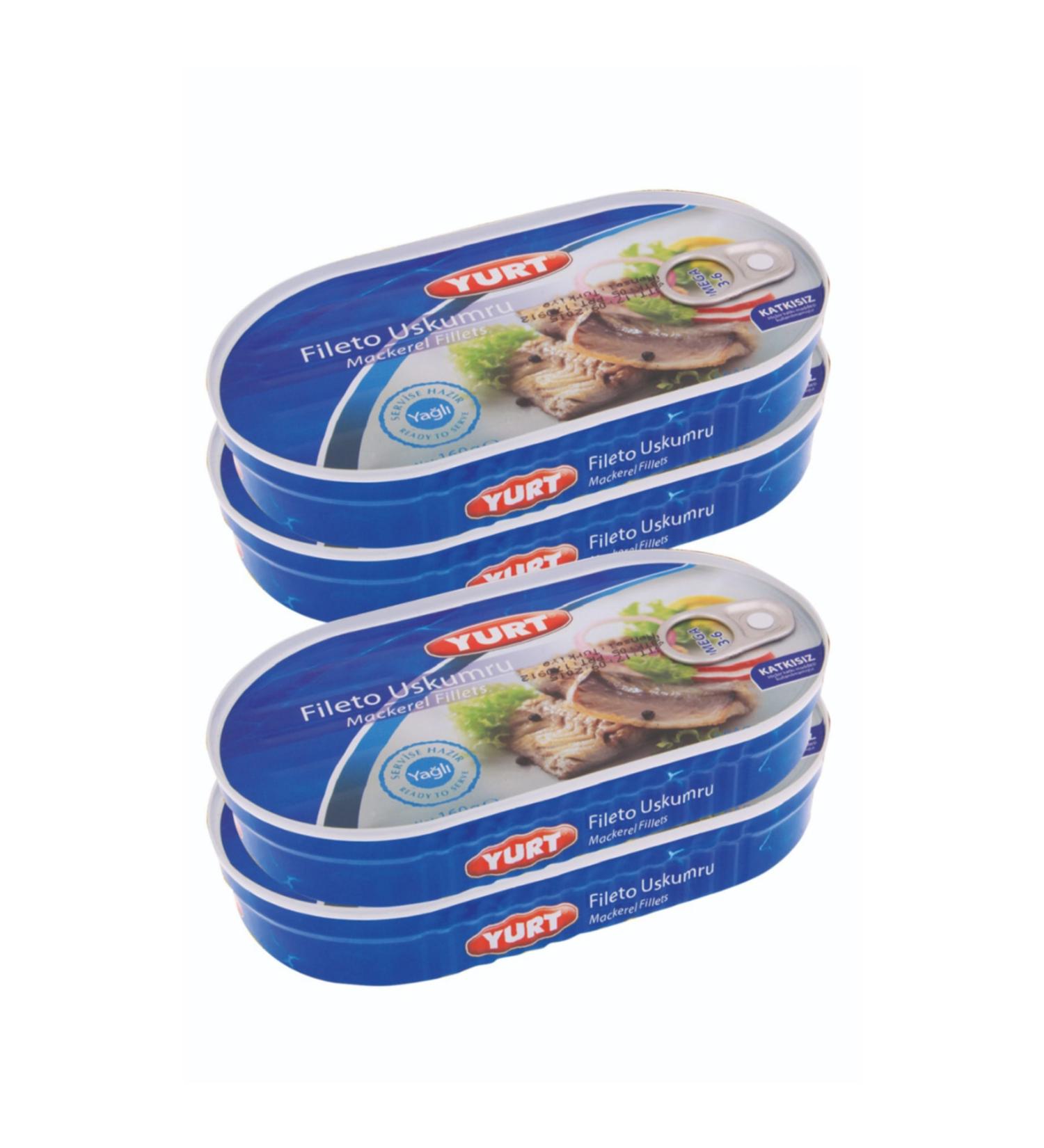 Yurt - Oily Mackerel Fillet 160 gr *4 Pieces
