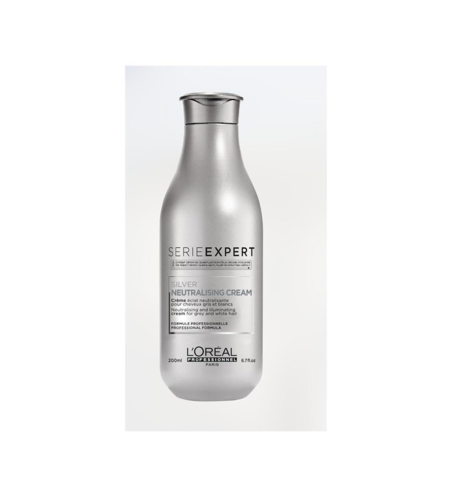 L'oreal Professionnel Serie Expert Silver Color Balancing Purple Care Cream for Very Light Blonde Gray and White Hair 200 Ml