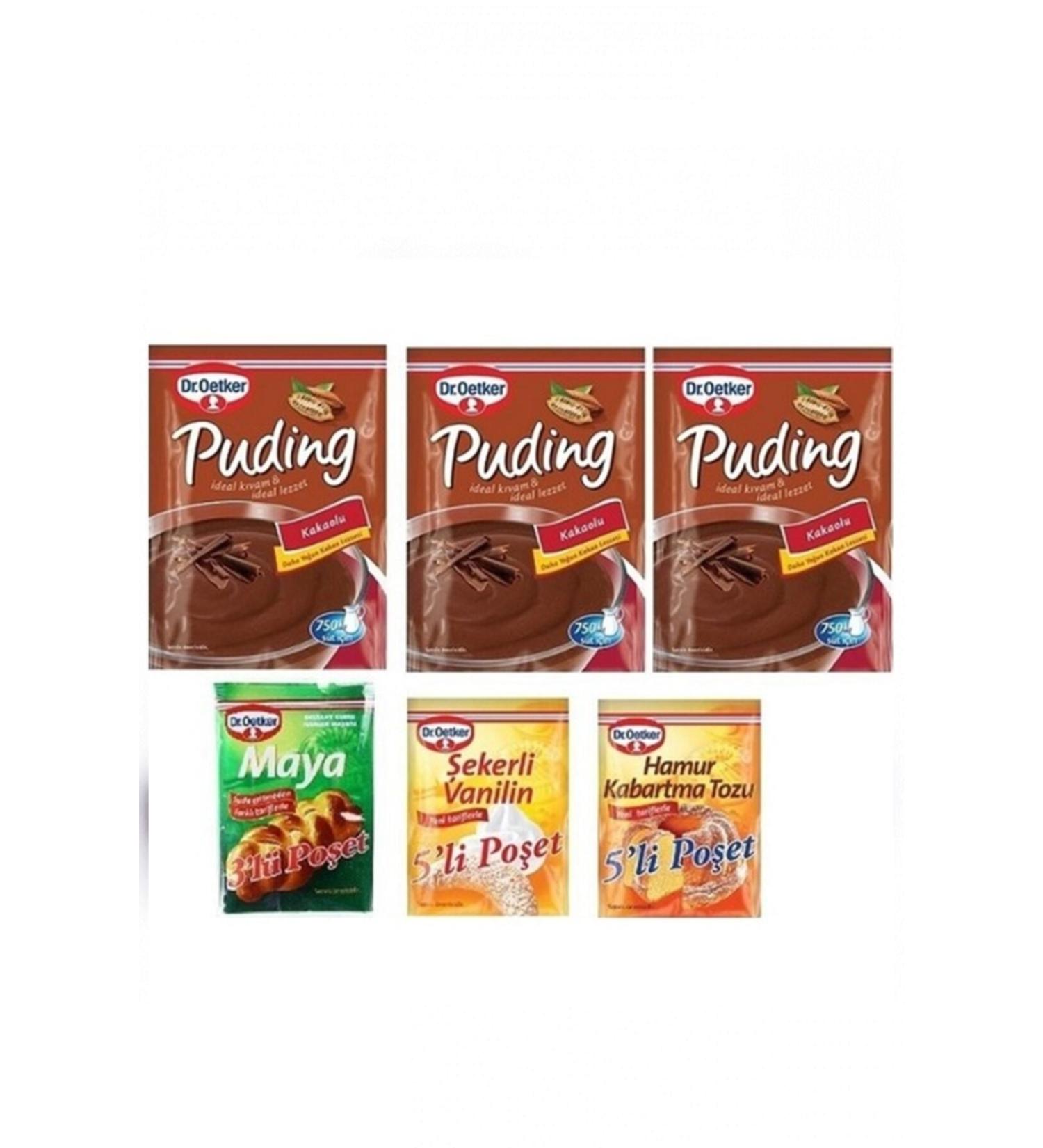 Dr. Oetker Instant Yeast Cocoa Pudding Baking Powder Vanilla Deal Package