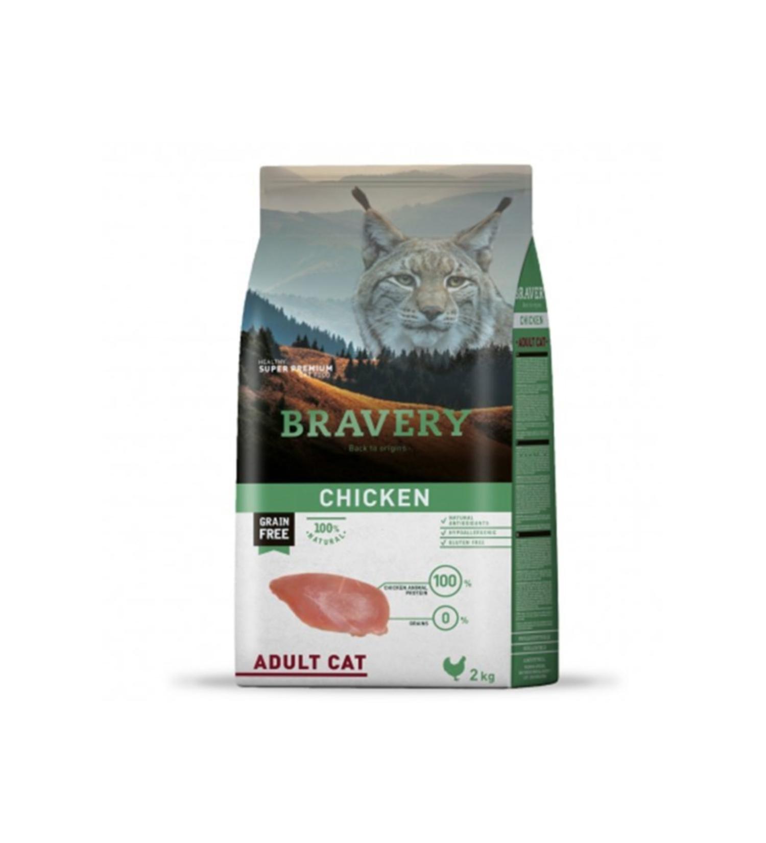 Bravery Chicken Grain Free Adult Cat Food 2 Kg