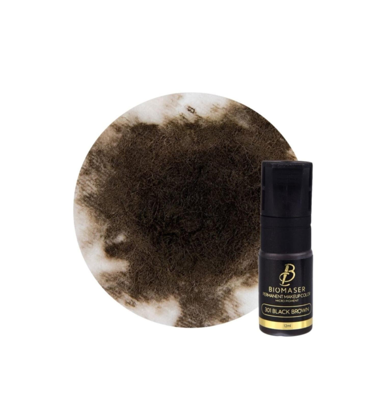 BIOMASER 301 Black Brown Permanent Makeup Eyebrow Dye