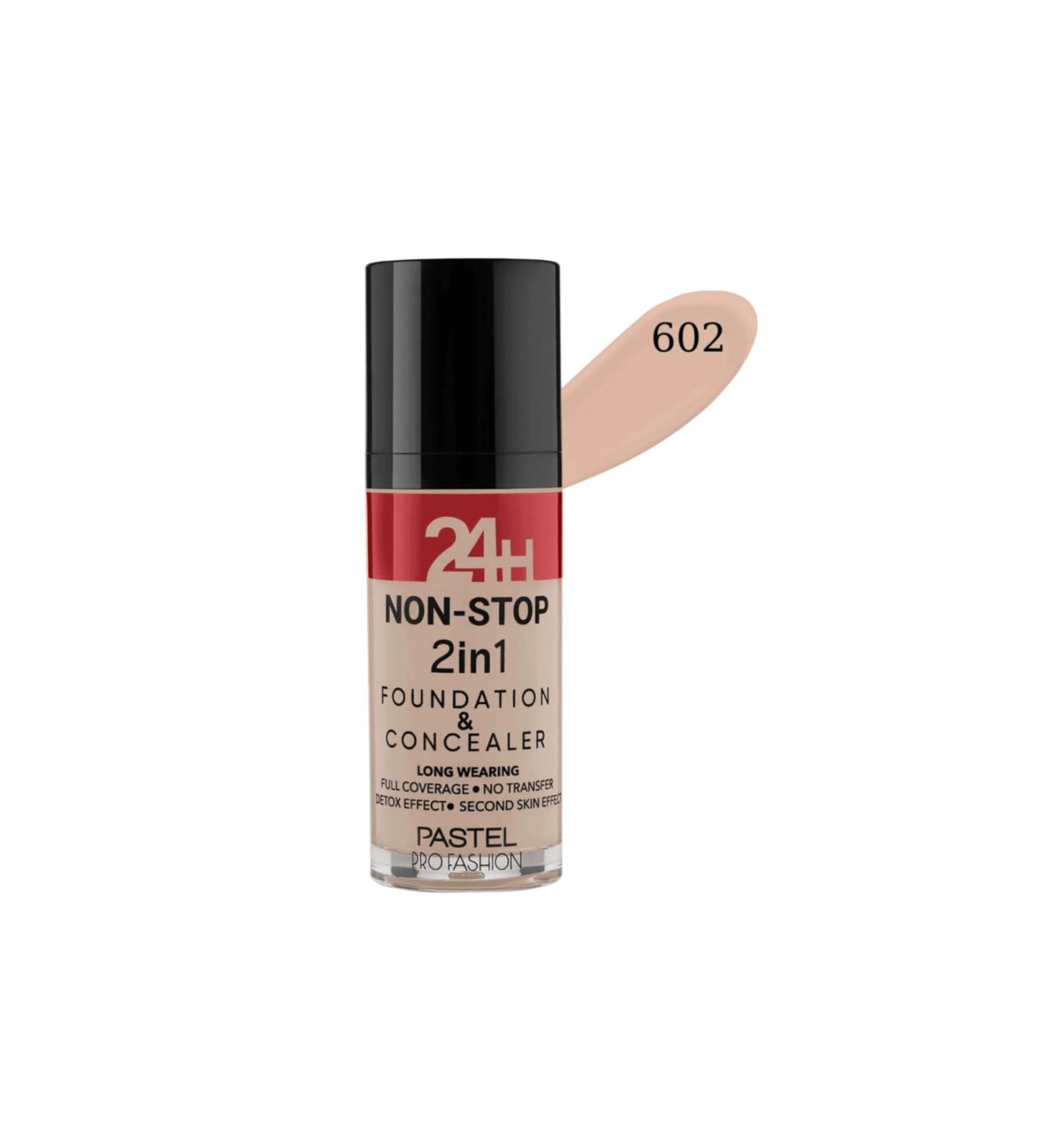 Pastel 24h 2in1 Foundation and Concealer 602 Light Porcelain