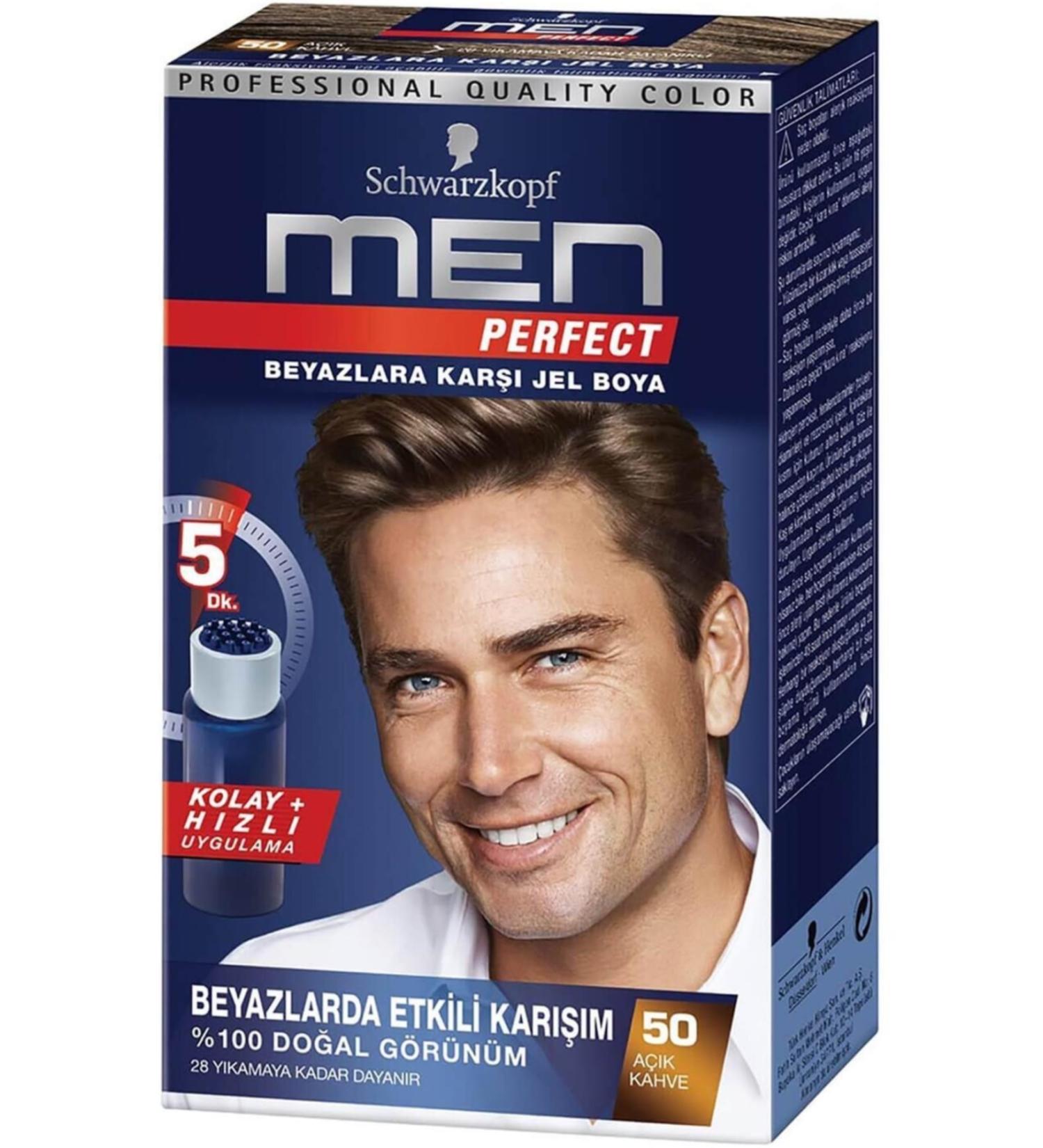 Schwarzkopf Brand: Men Perfect Hair Dye Light Brown 50 50 Ml Category: Hair Dye